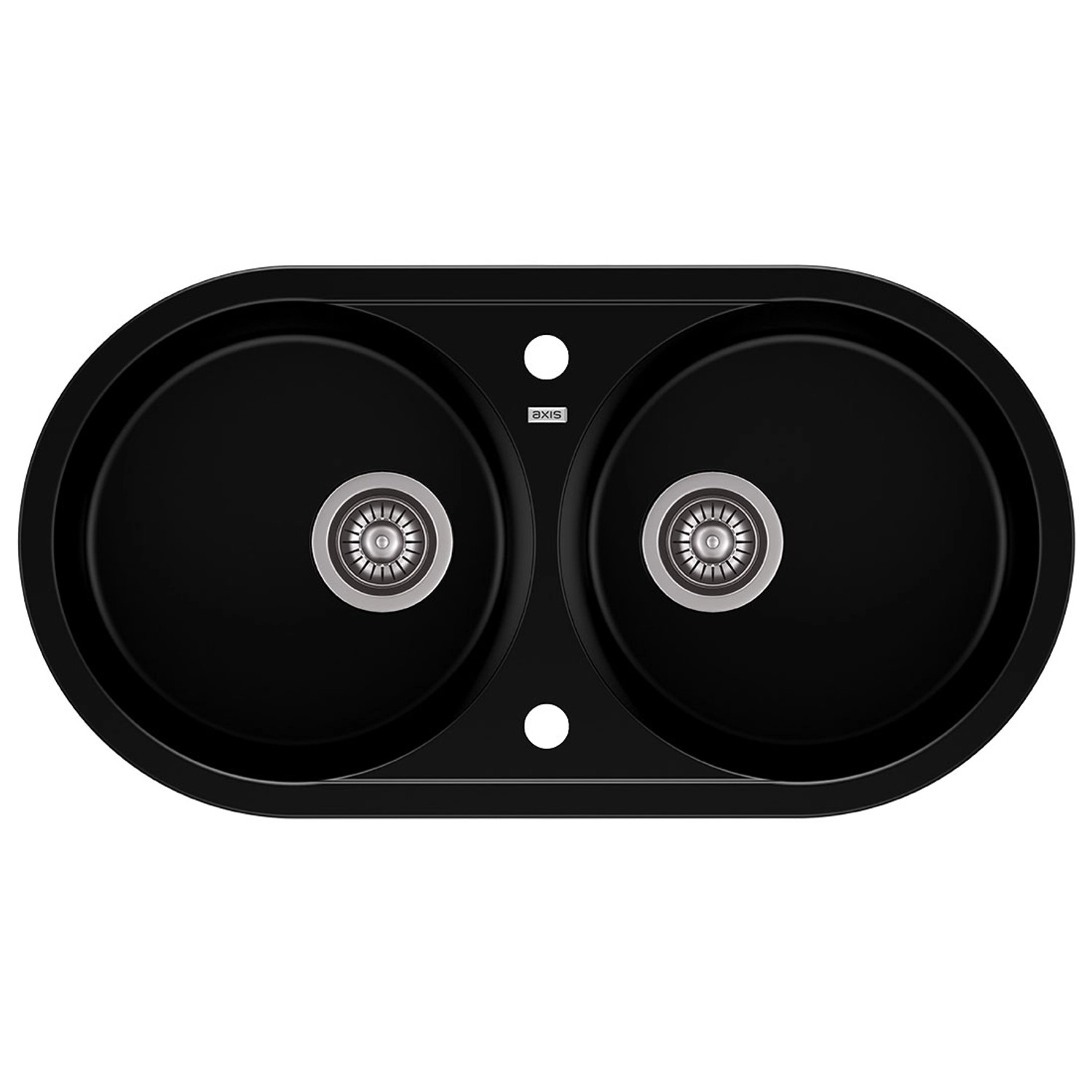 Zlewozmywak Play 17 2-kom. czarny 86x45 cm