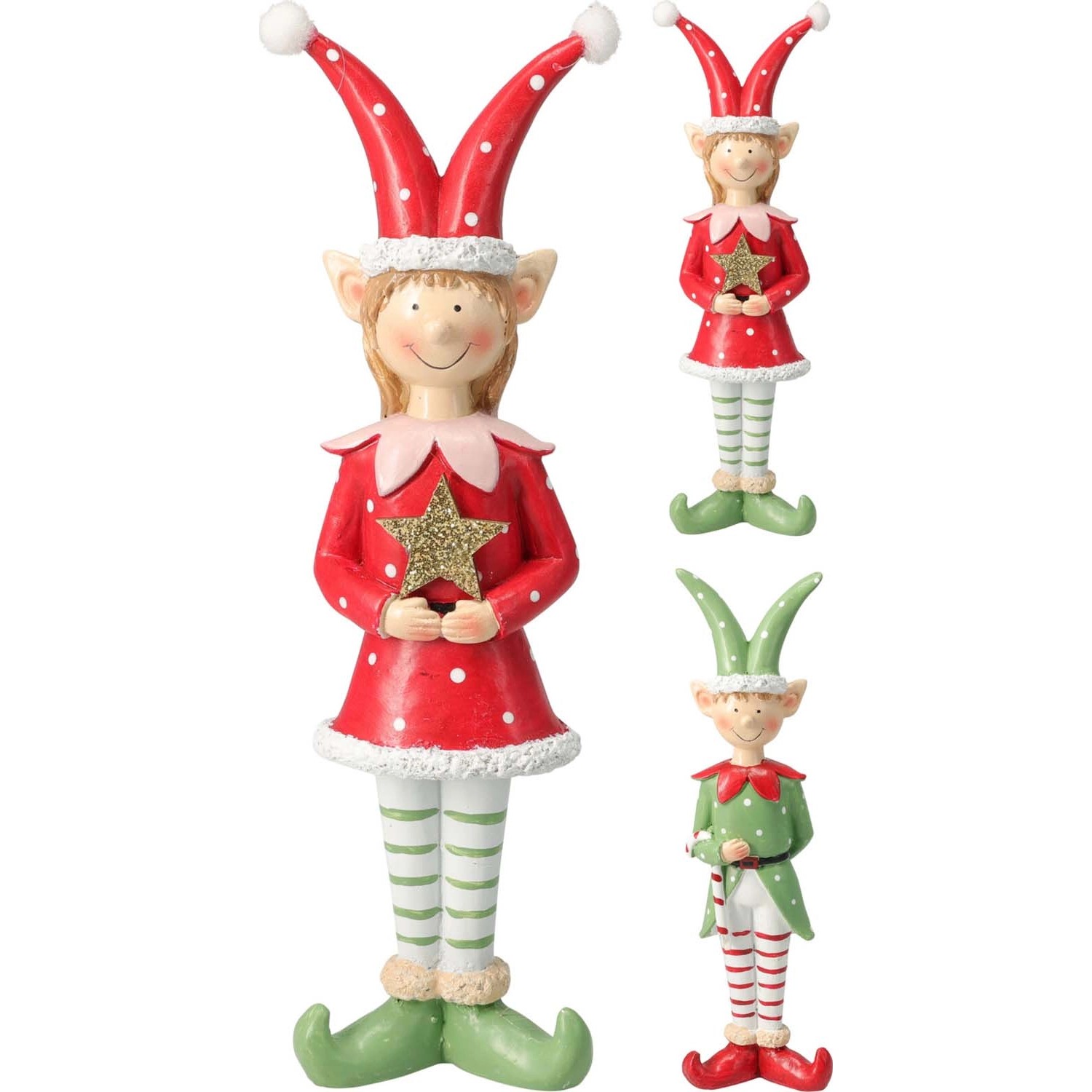 Dekoracja stojąca Elf wys. 24 cm mix wzorów