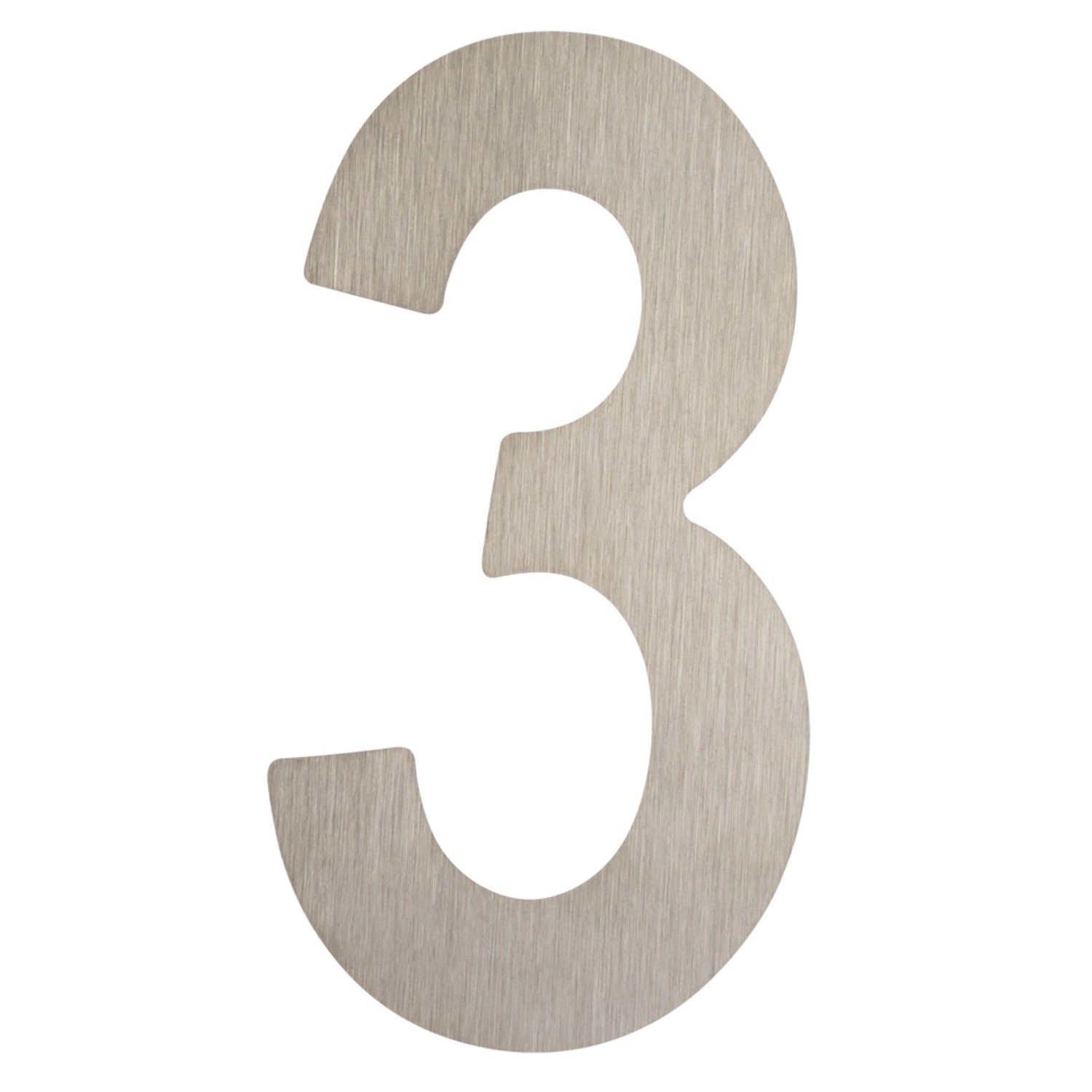 Metro Cyfra 3 samoprzylepna inox wys. 5cm