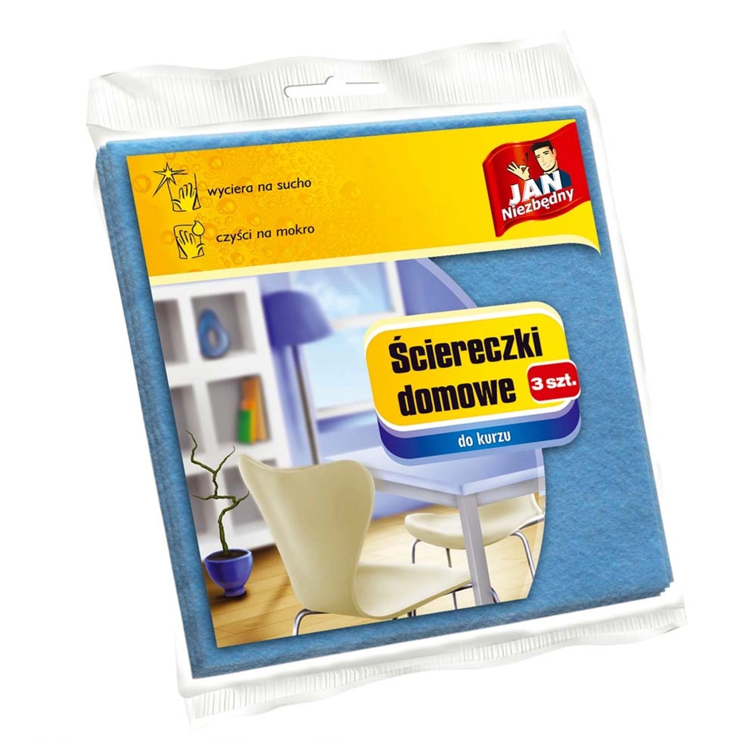 Jan Niezbędny Ściereczki domowe do kurzu 3 szt.