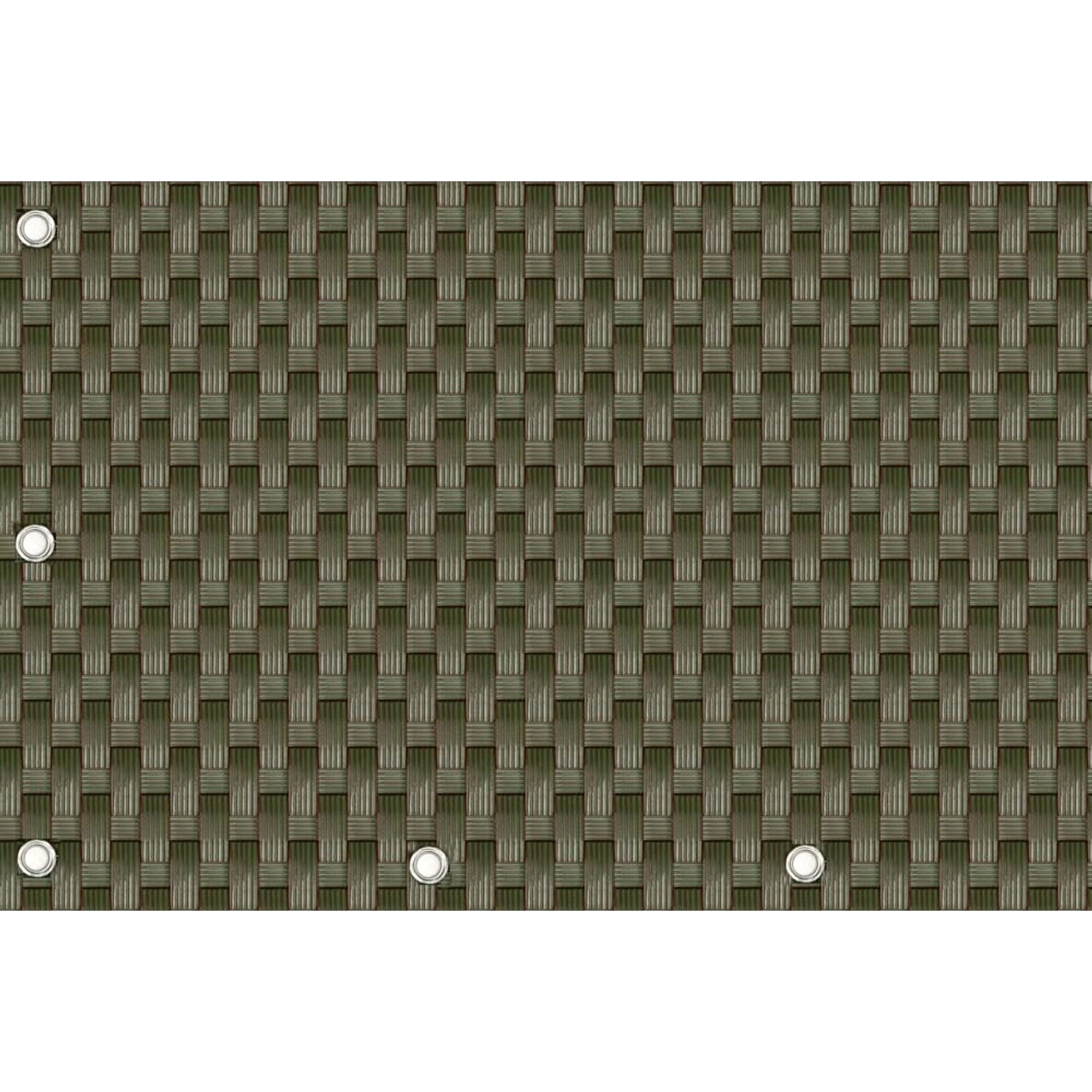 Mata rattanowa na wymiar zielona - 10 x 100 cm