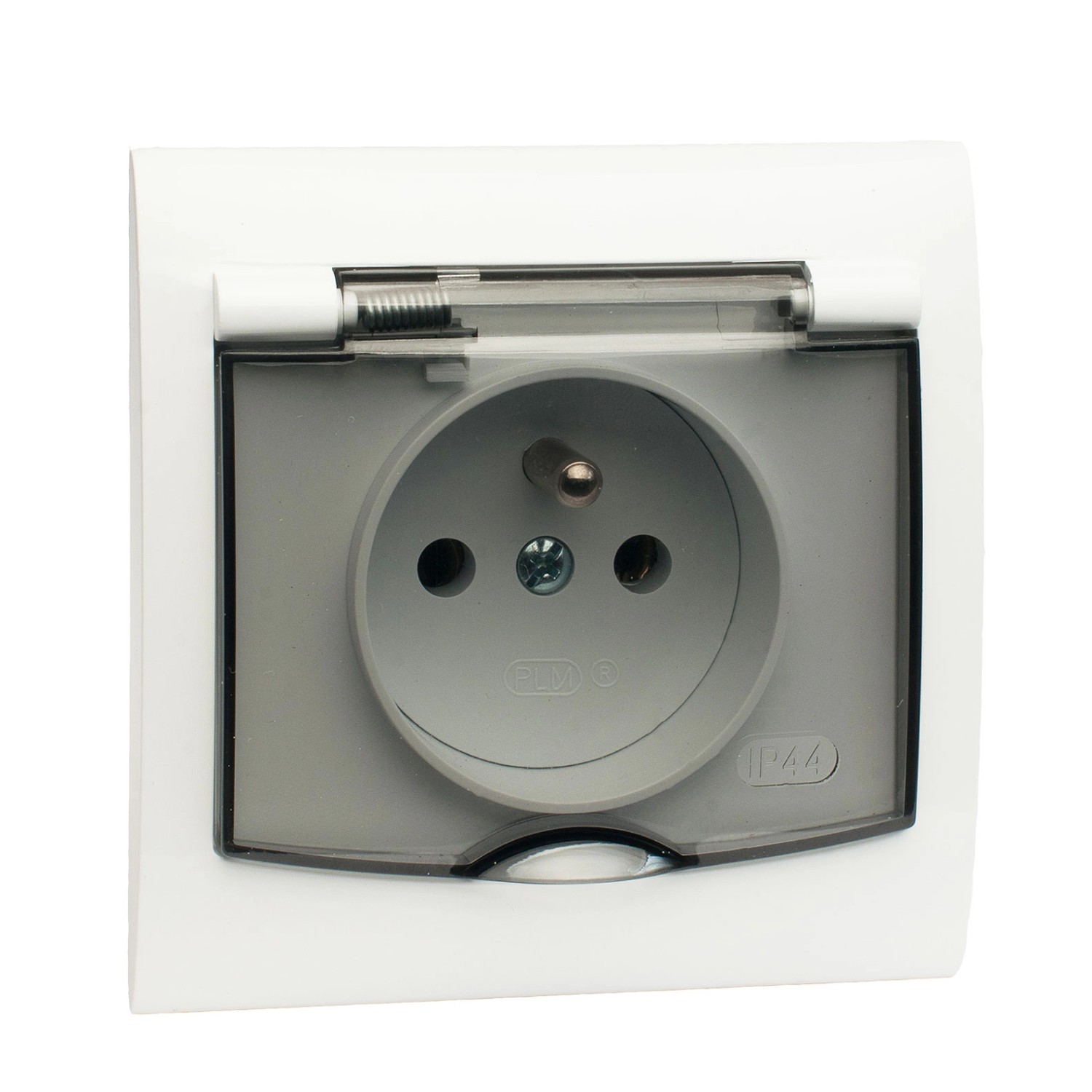 Polmark Gniazdo Vega pojedyncze Z/U IP44 białe