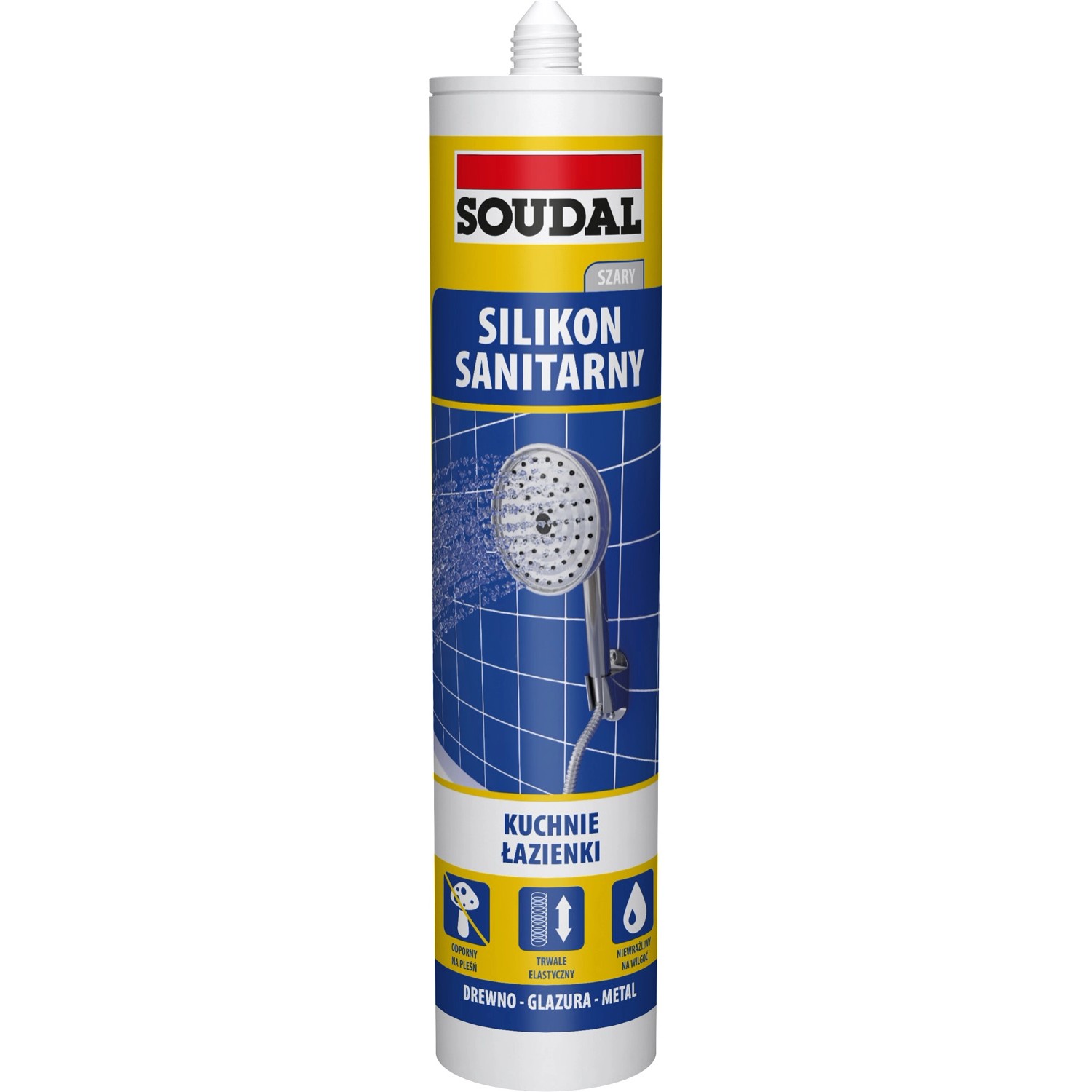 Soudal Silikon sanitarny 280 ml szary