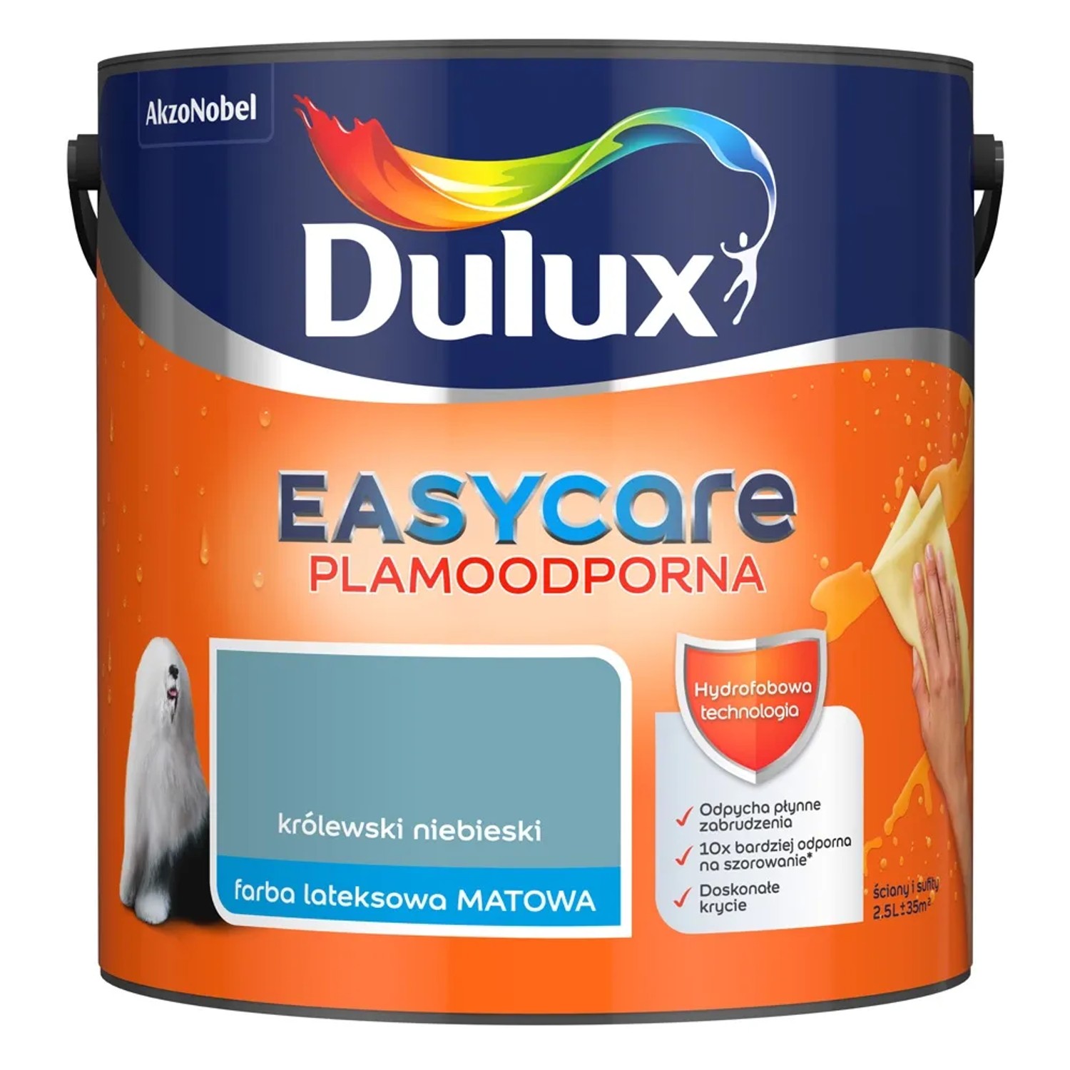 Farba plamoodporna Dulux Easy Care królewski niebieski 2,5 l