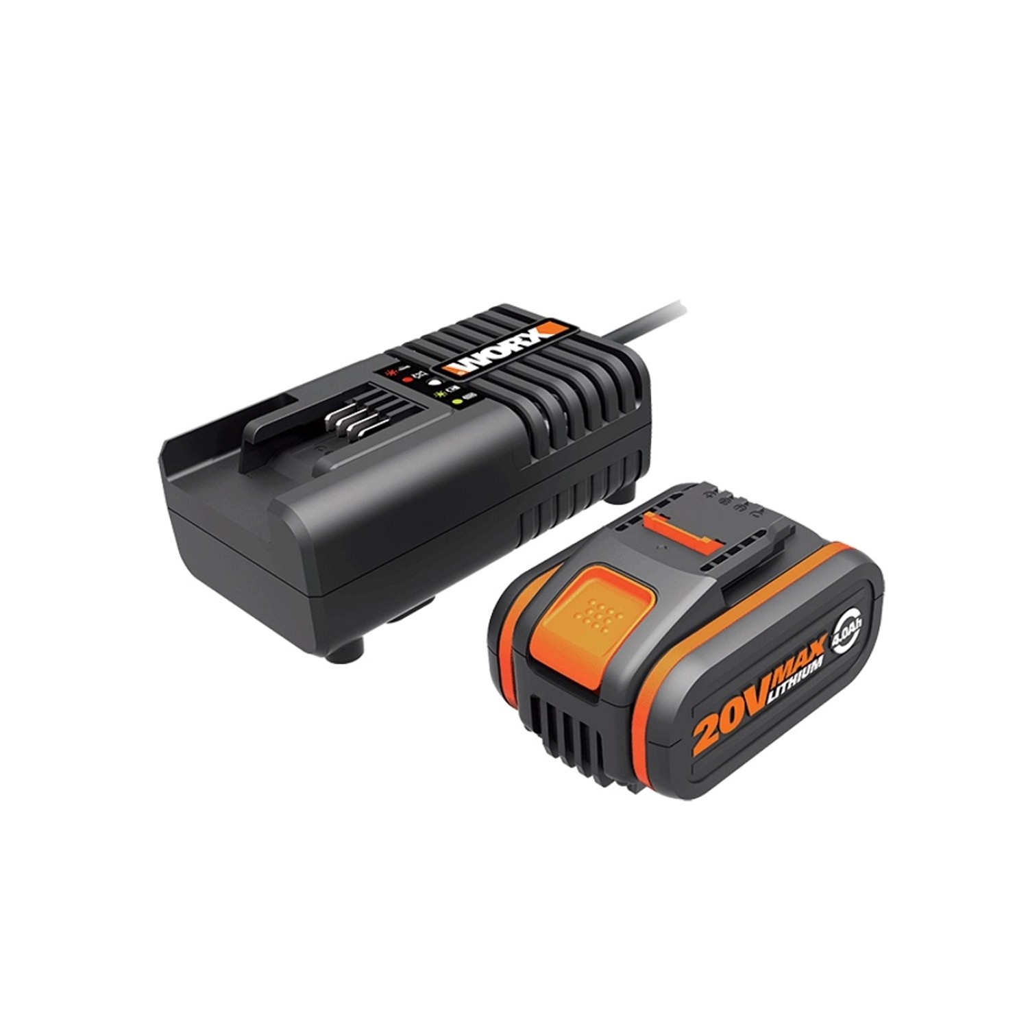 WORX Zestaw akumulatorów WA3604 20 V 4,0 Ah + ładowarka