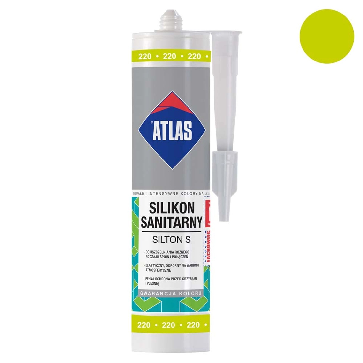 Atlas Silikon sanitarny Silton S 220 awokado 280 ml