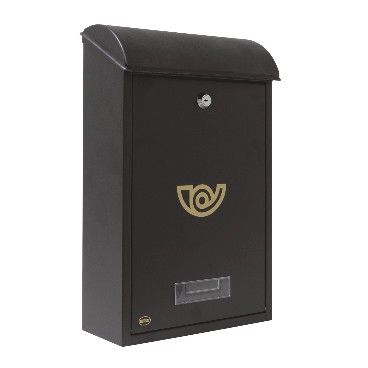 Agas Skrzynka na listy stalowa czarna matowa 40 × 25 × 10 mm