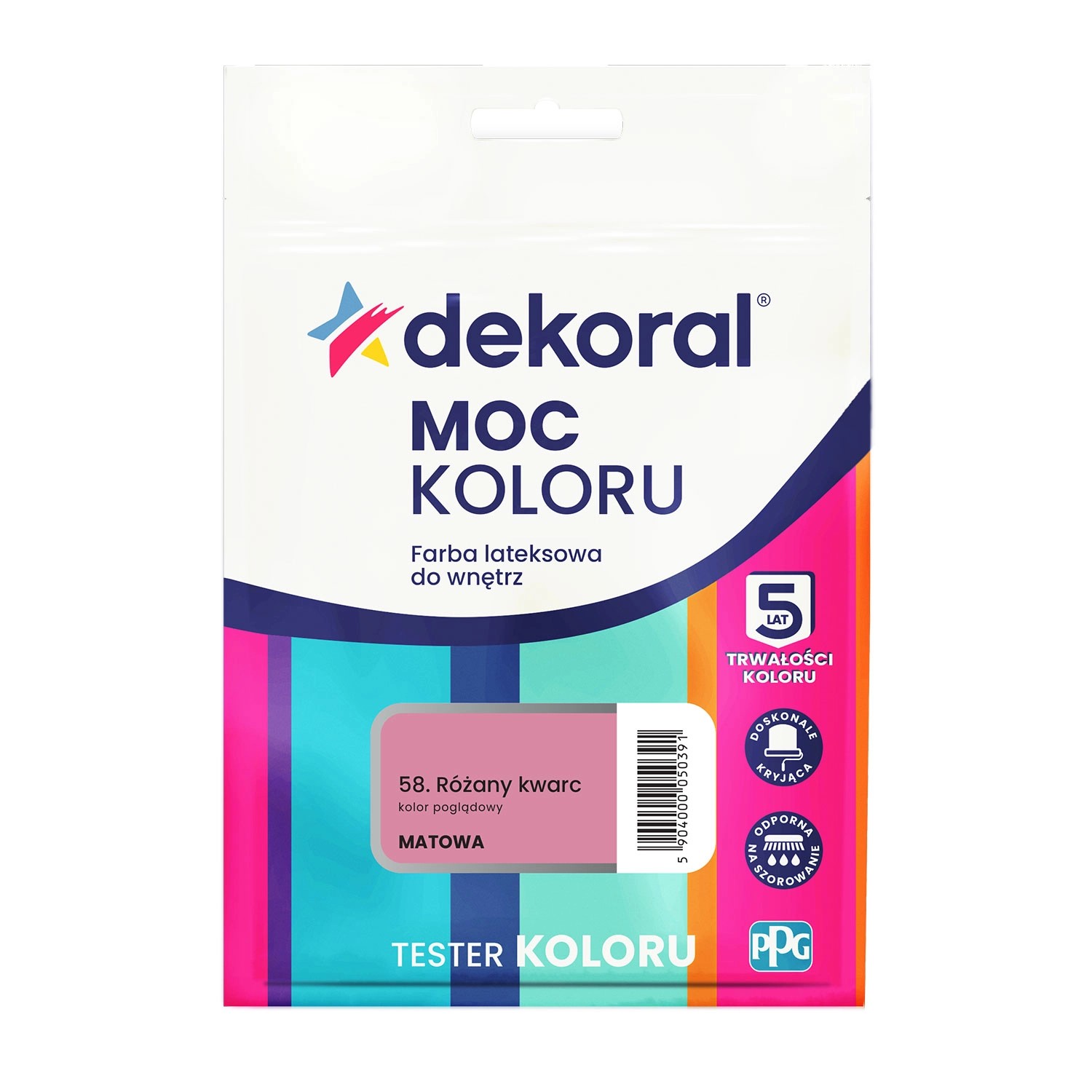 Tester farby Dekoral Moc Koloru różany kwarc 40 ml