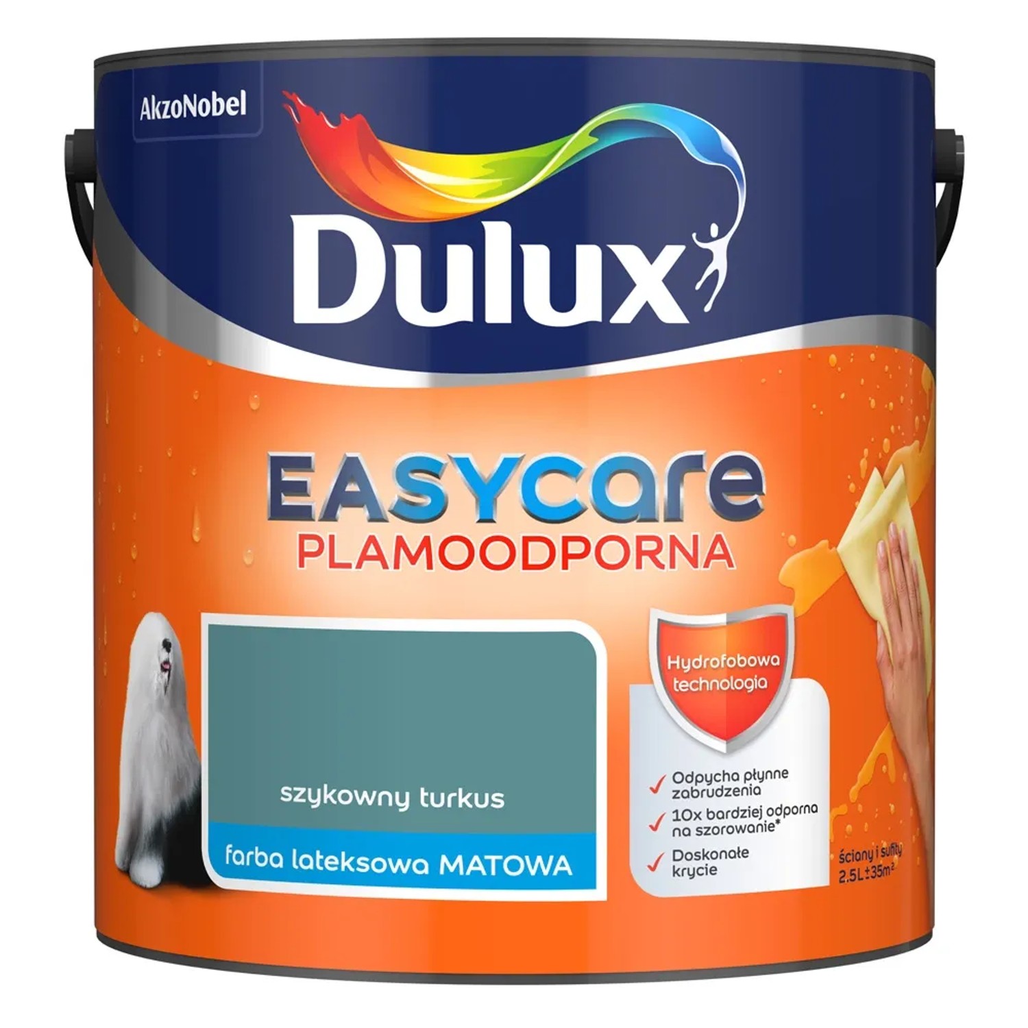 Farba plamoodporna Dulux Easy Care szykowny turkus 2,5 l