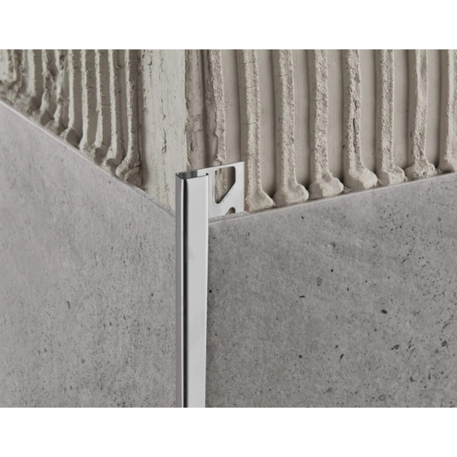 Cezar Profil ze stali nierdzewnej do glazury Naturalny 10x1x2500 mm