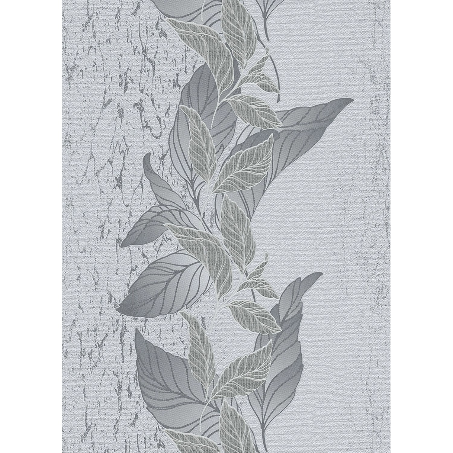Tapeta winylowa na flizelinie LIŚCIE szare