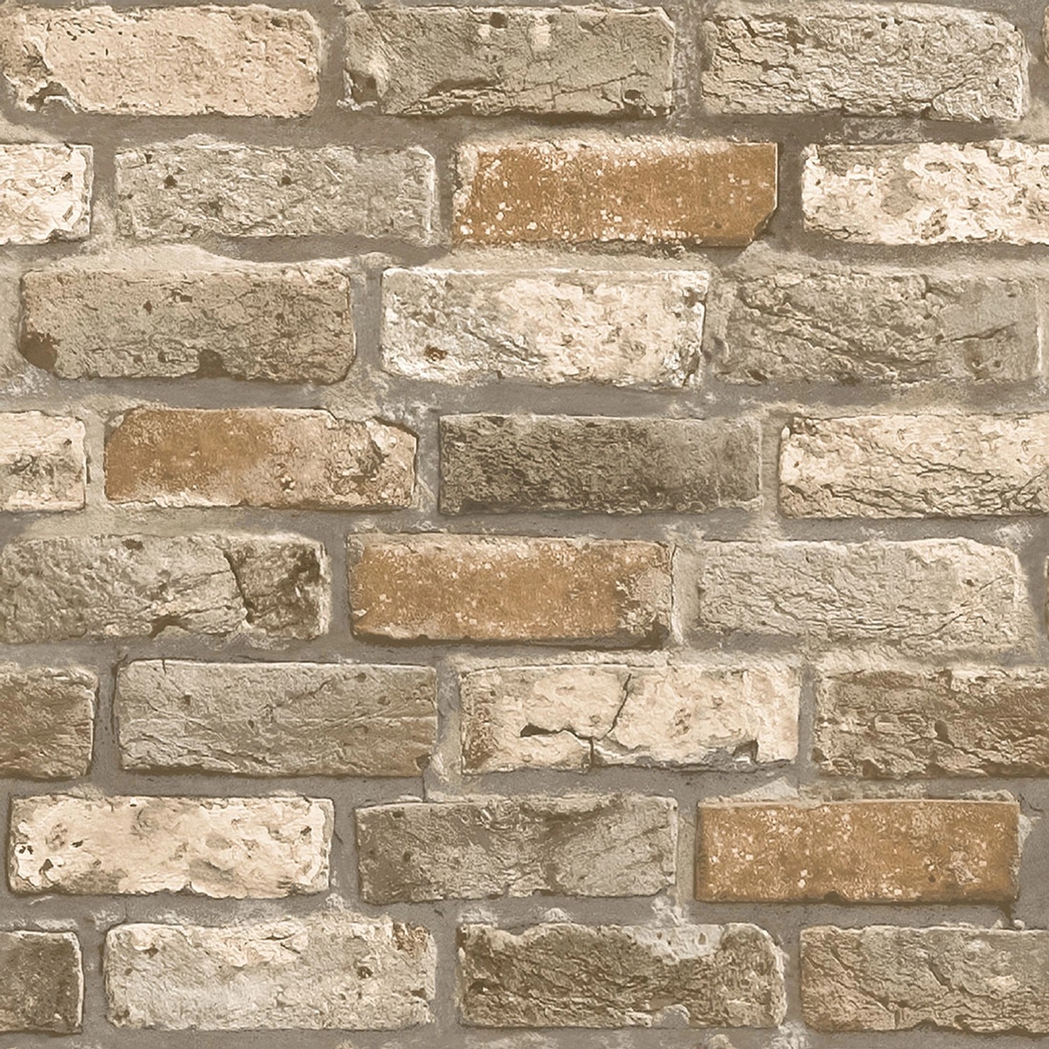 Tapeta papierowa CEGŁA brązowa