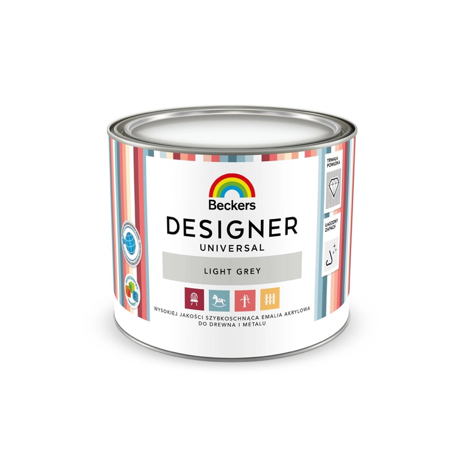 Beckers Emalia Designer Universal półmat light grey 500 ml