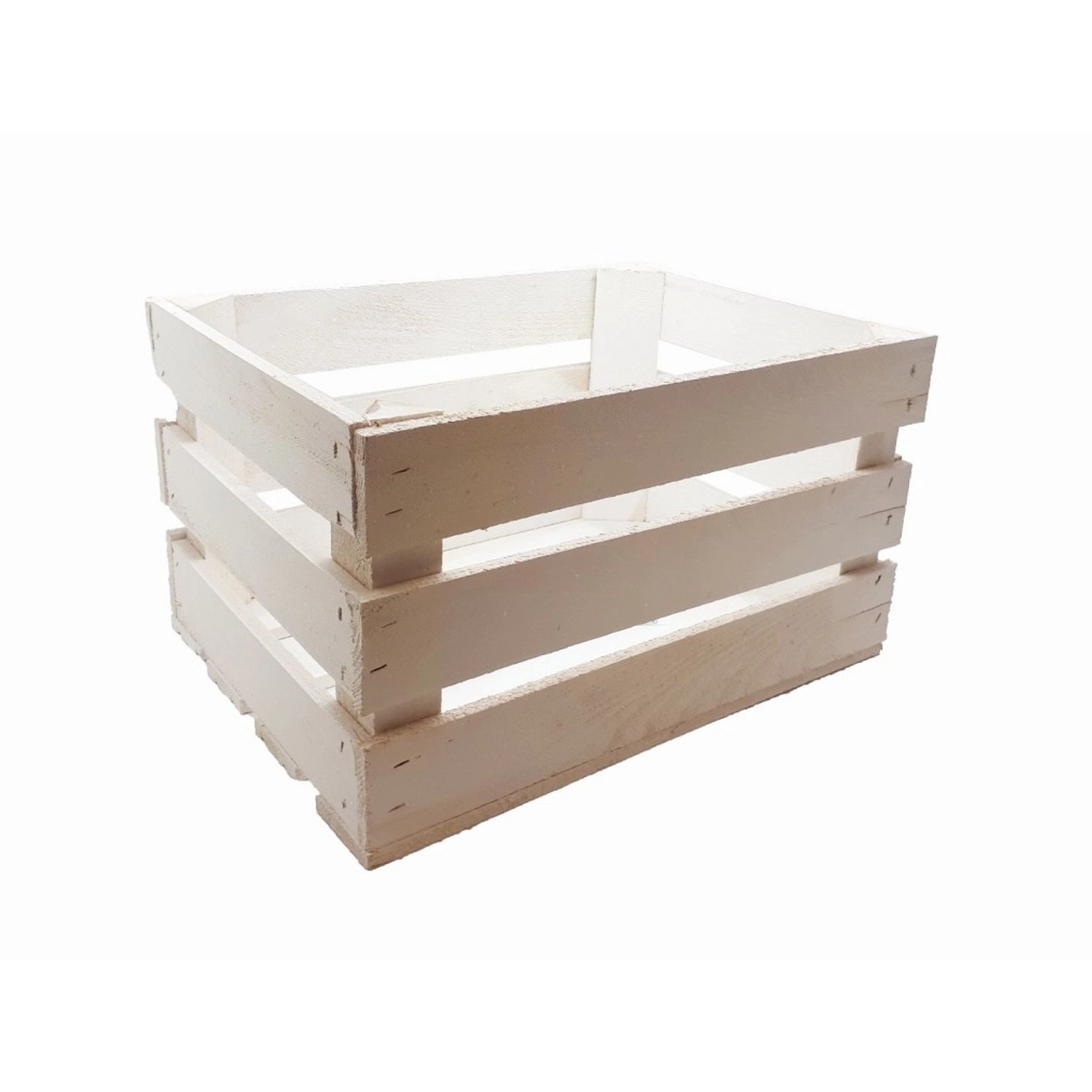 Skrzynka drewniana biała M 21x30x40