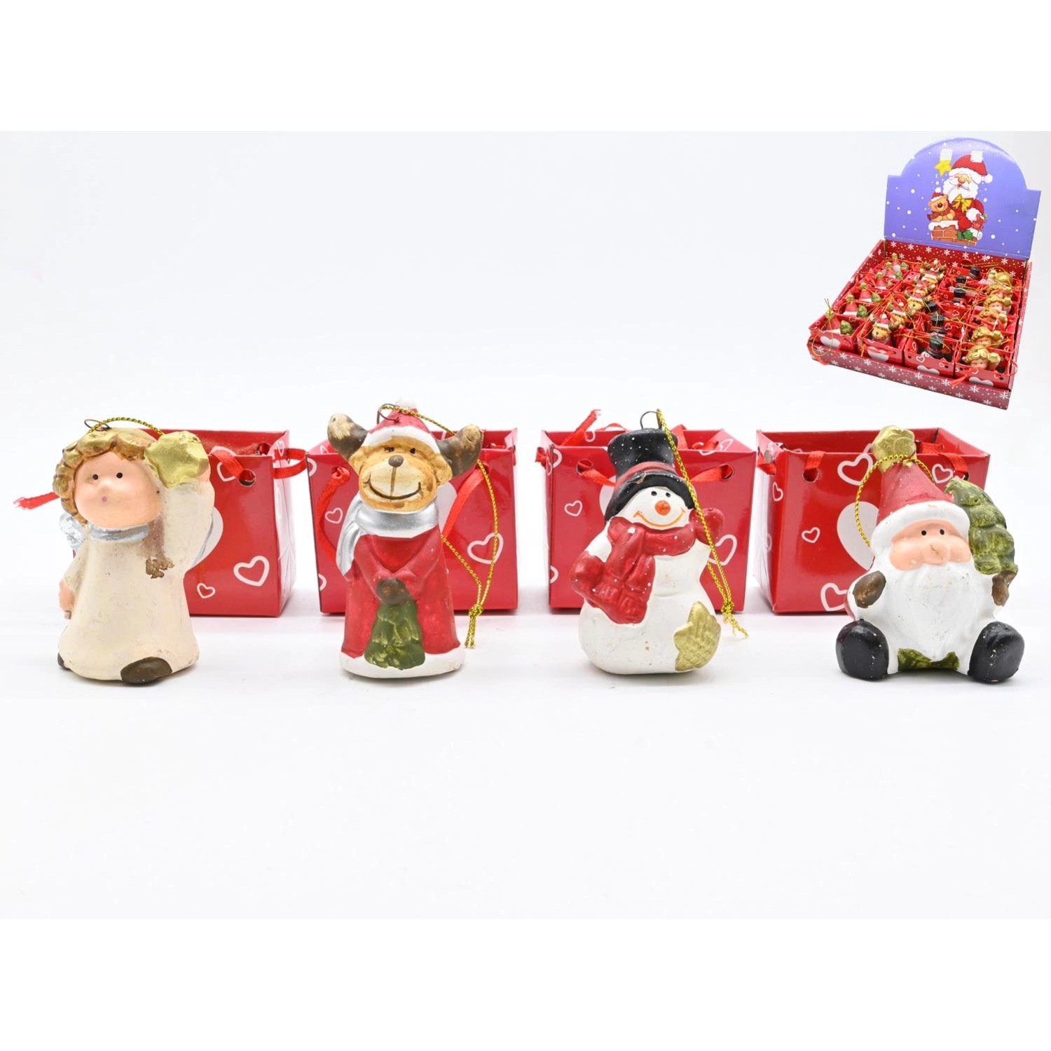 Zawieszka ceramiczna, mix - 4x3x7 cm