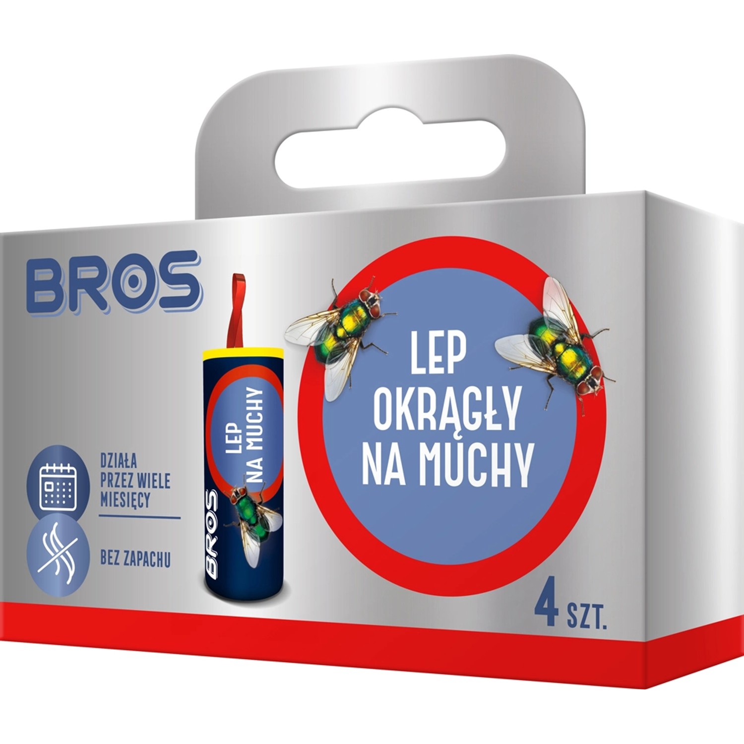 BROS - lep okrągły na muchy 4 - pak