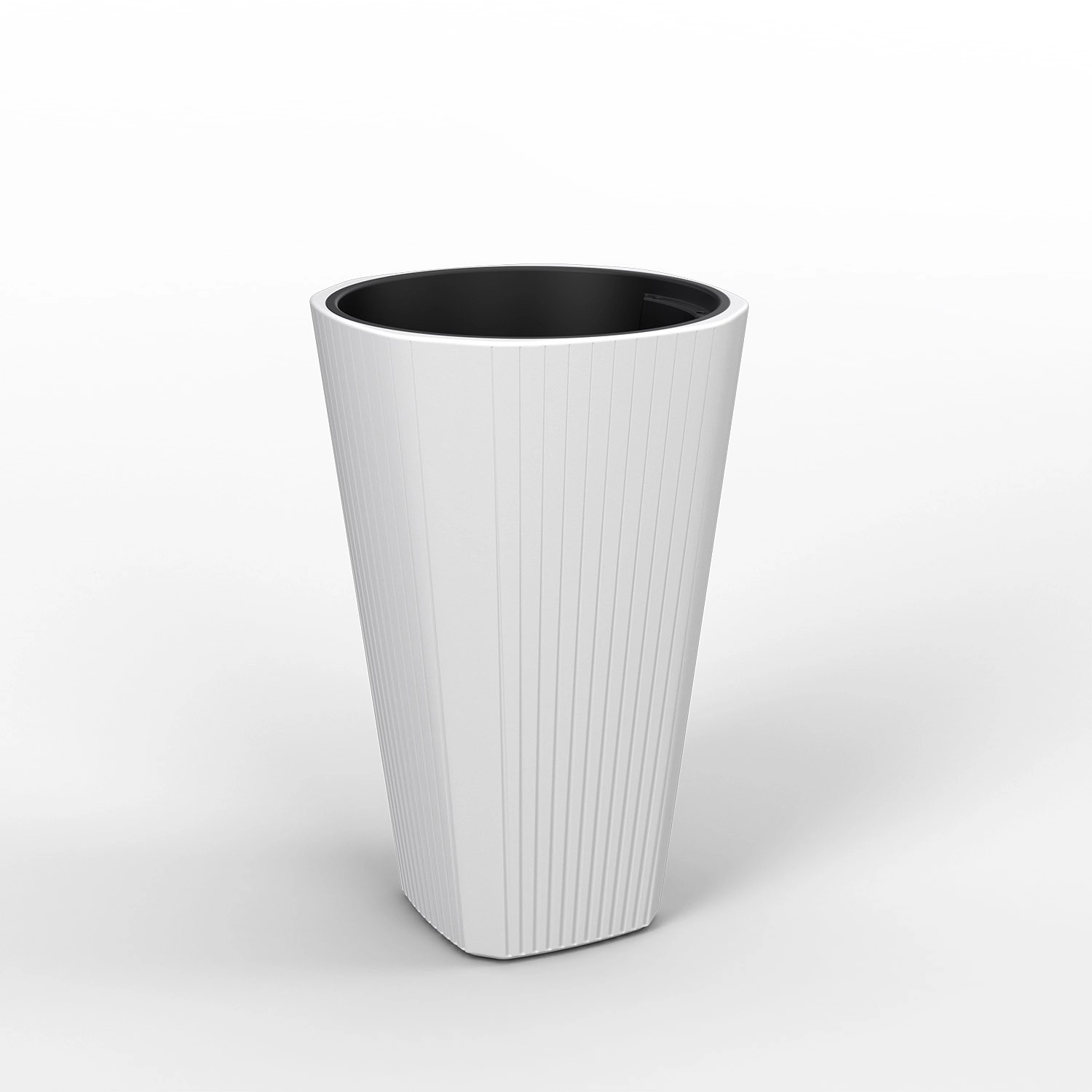 Donica Muza średnia - biała - śr. 39 cm