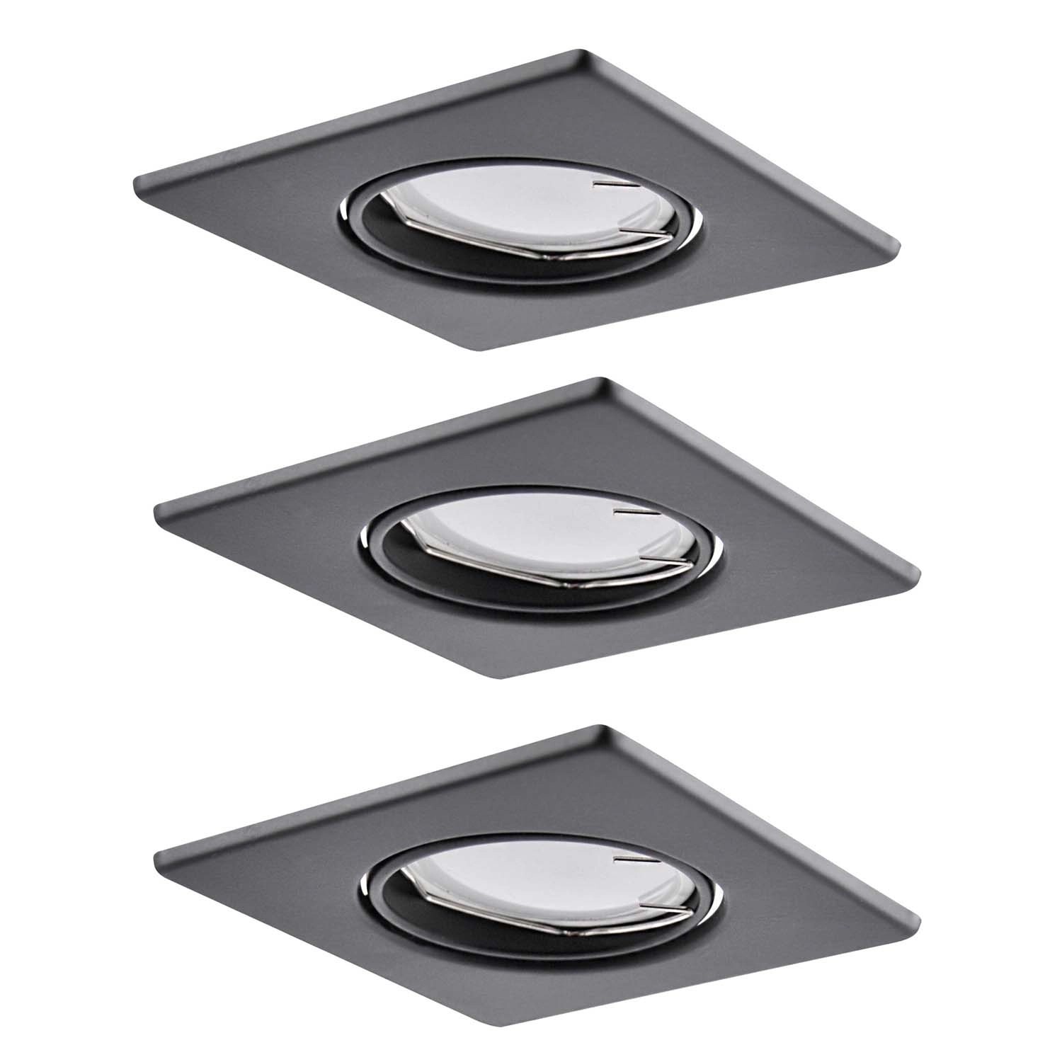 Polux Zestaw Oczek kwadratowych ruchomych Olin LED 3x3,5 W GU10