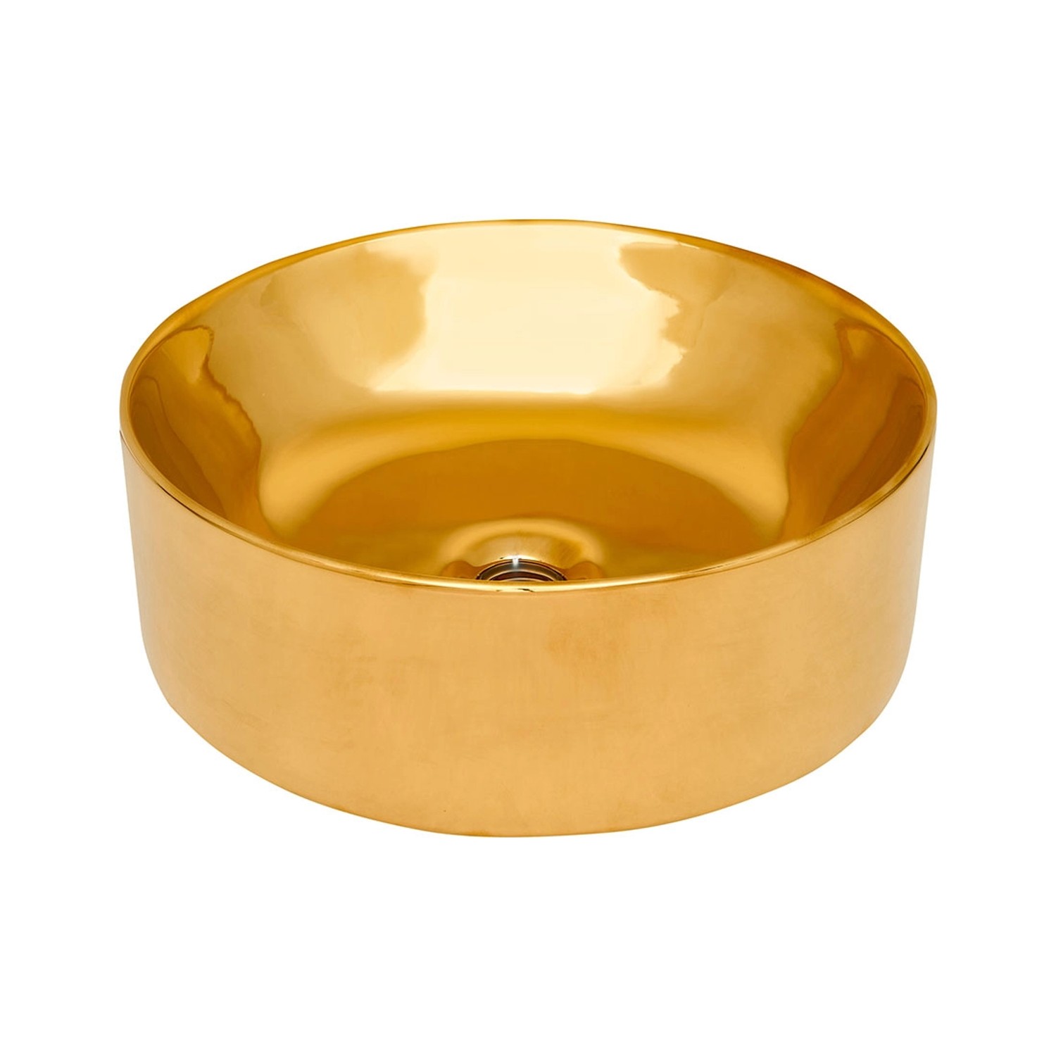 Umywalka nablatowa Keto okrągła 41,5 x 13,5 cm złota