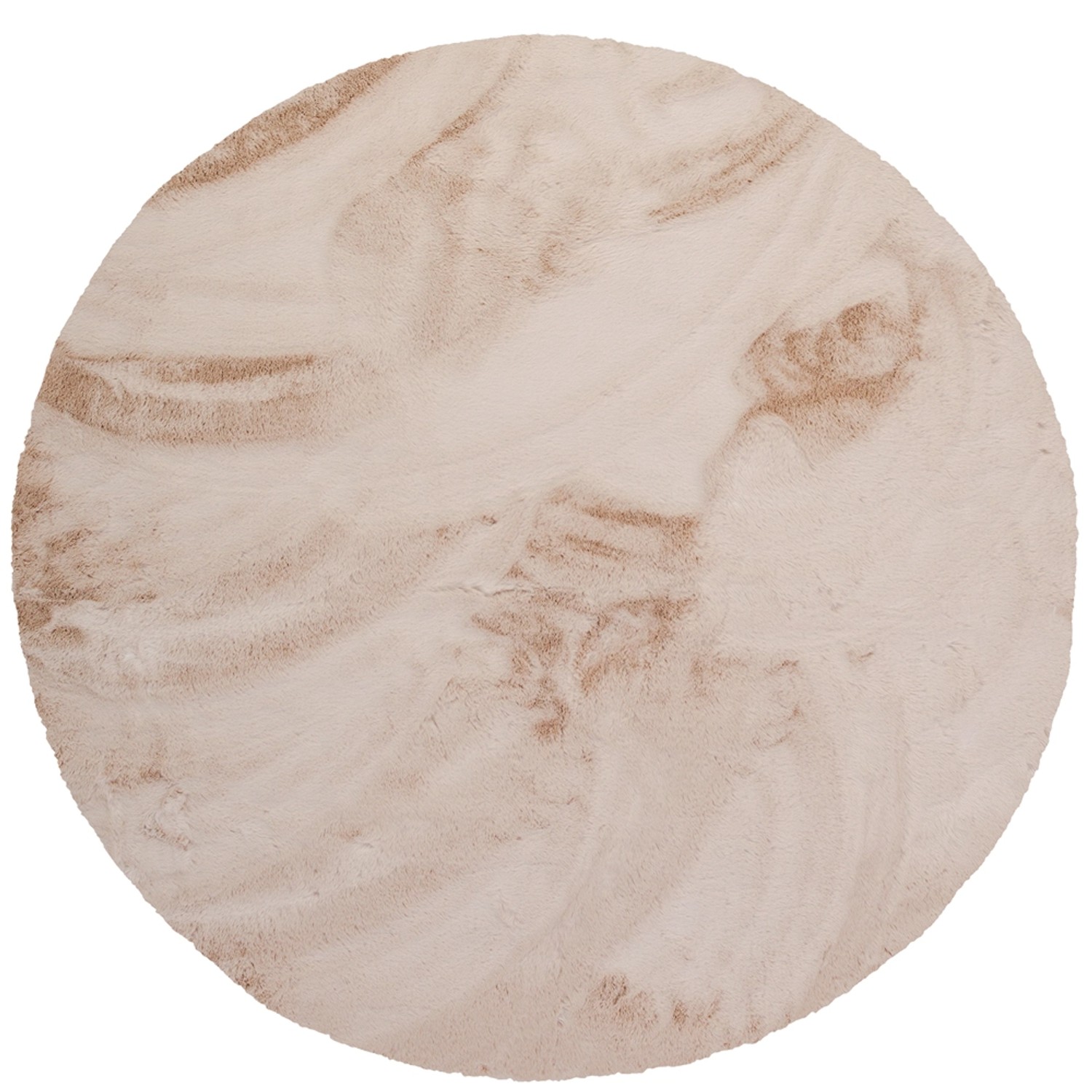 Indavo Dywan RABBIT-FUR koło średnica 100 cm jasny beż