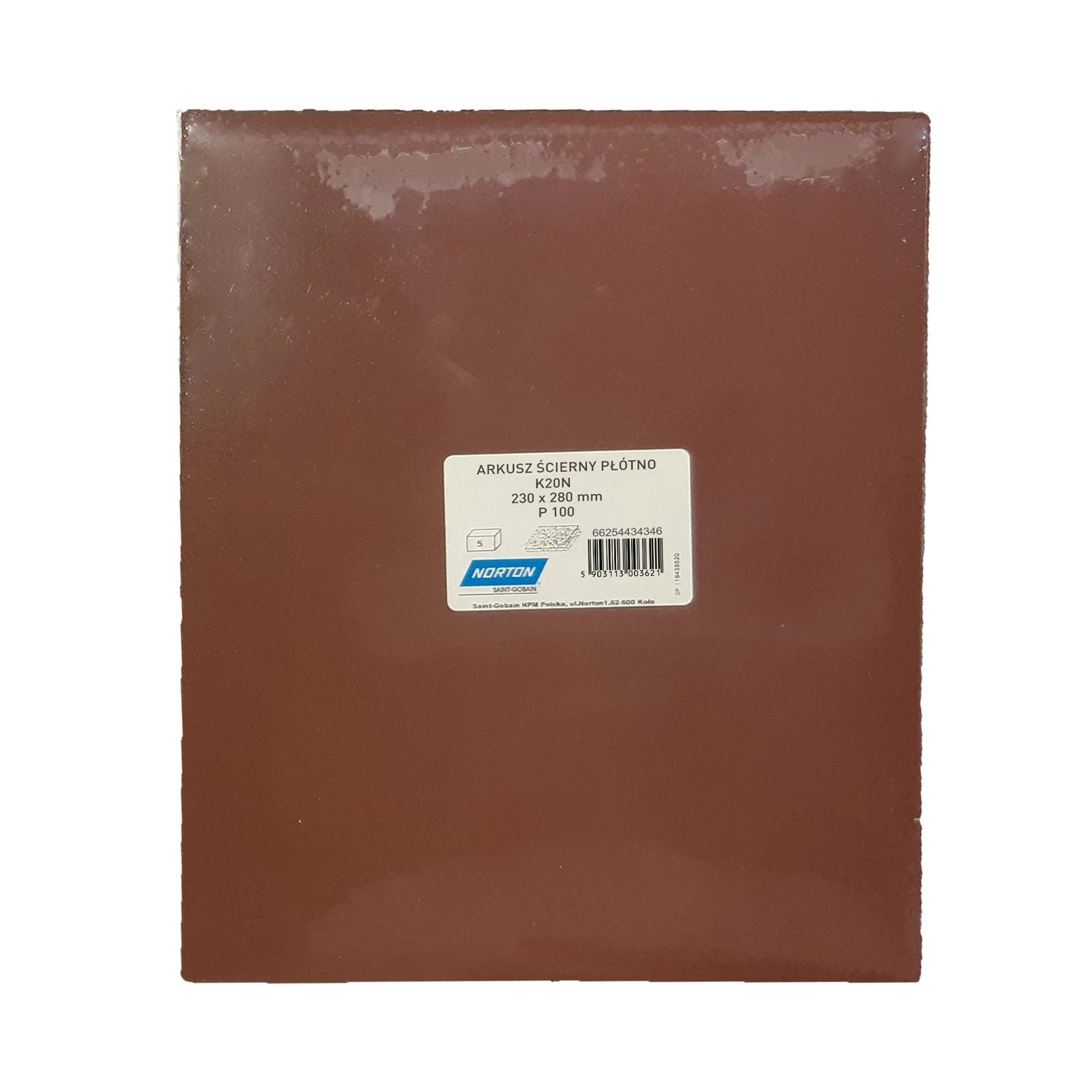 Arkusz ścierny płótno P100 5 szt. 230 x 280 mm