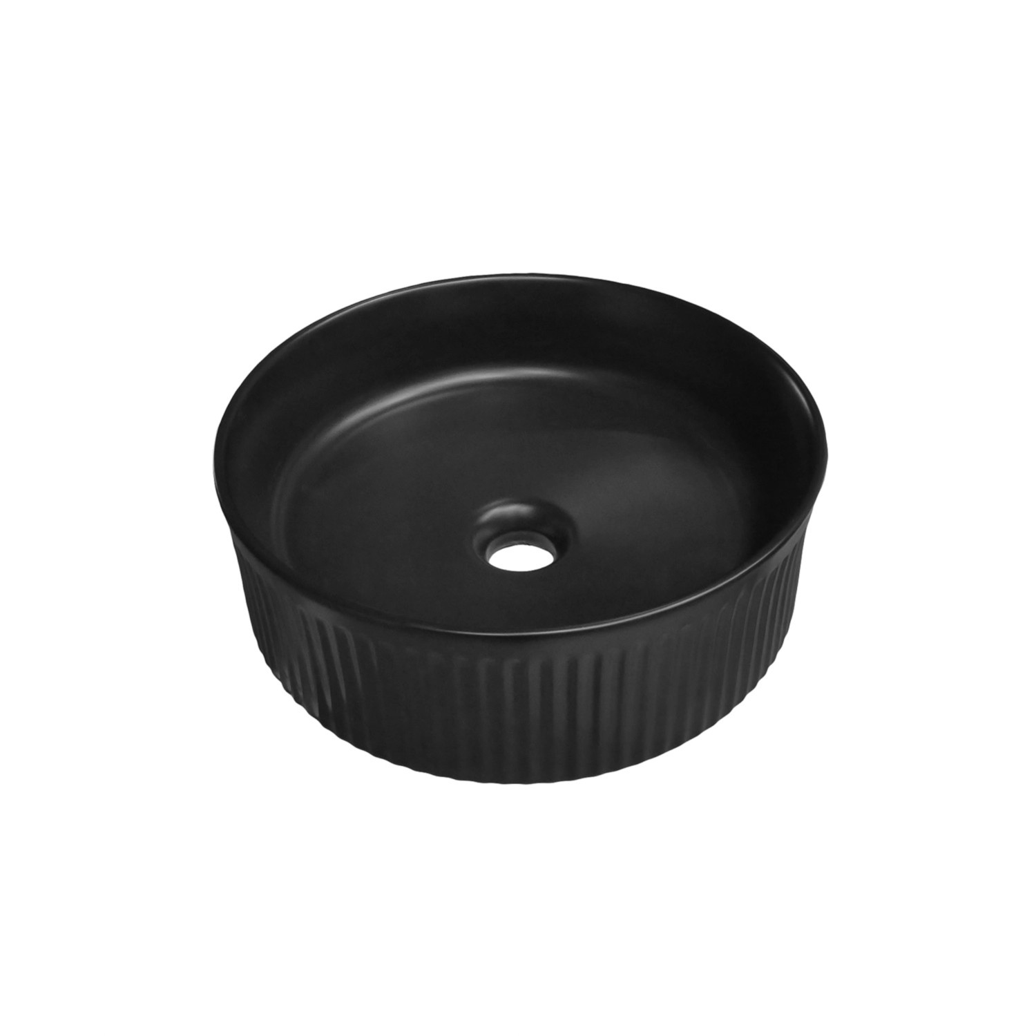 Umywalka ryflowana GLORIA czarna