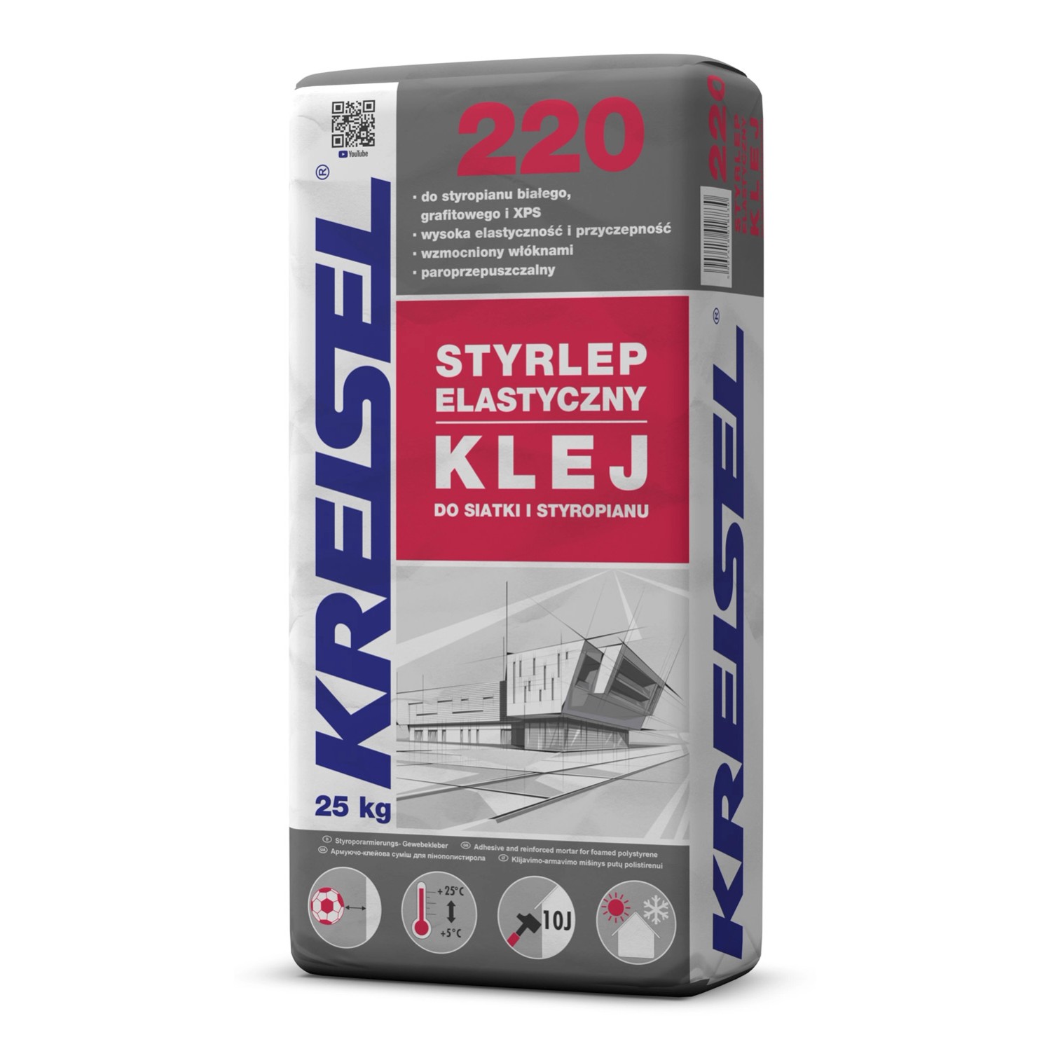 Kreisel Elastyczna zaprawa do siatki i styropianu Styrlep 220 25 kg