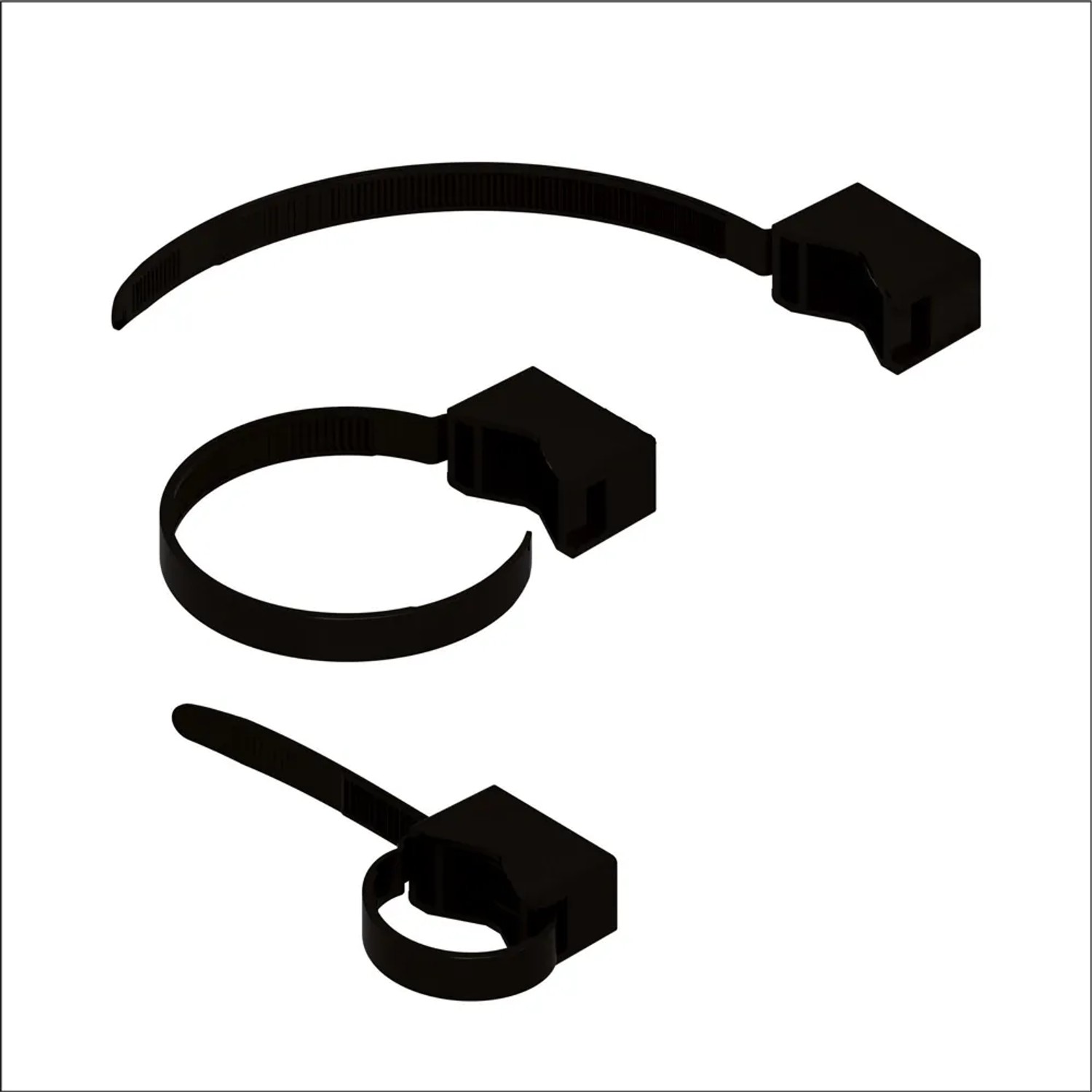 Uchwyt zaciskowy pas.20szt. UZP 13-32 czarny