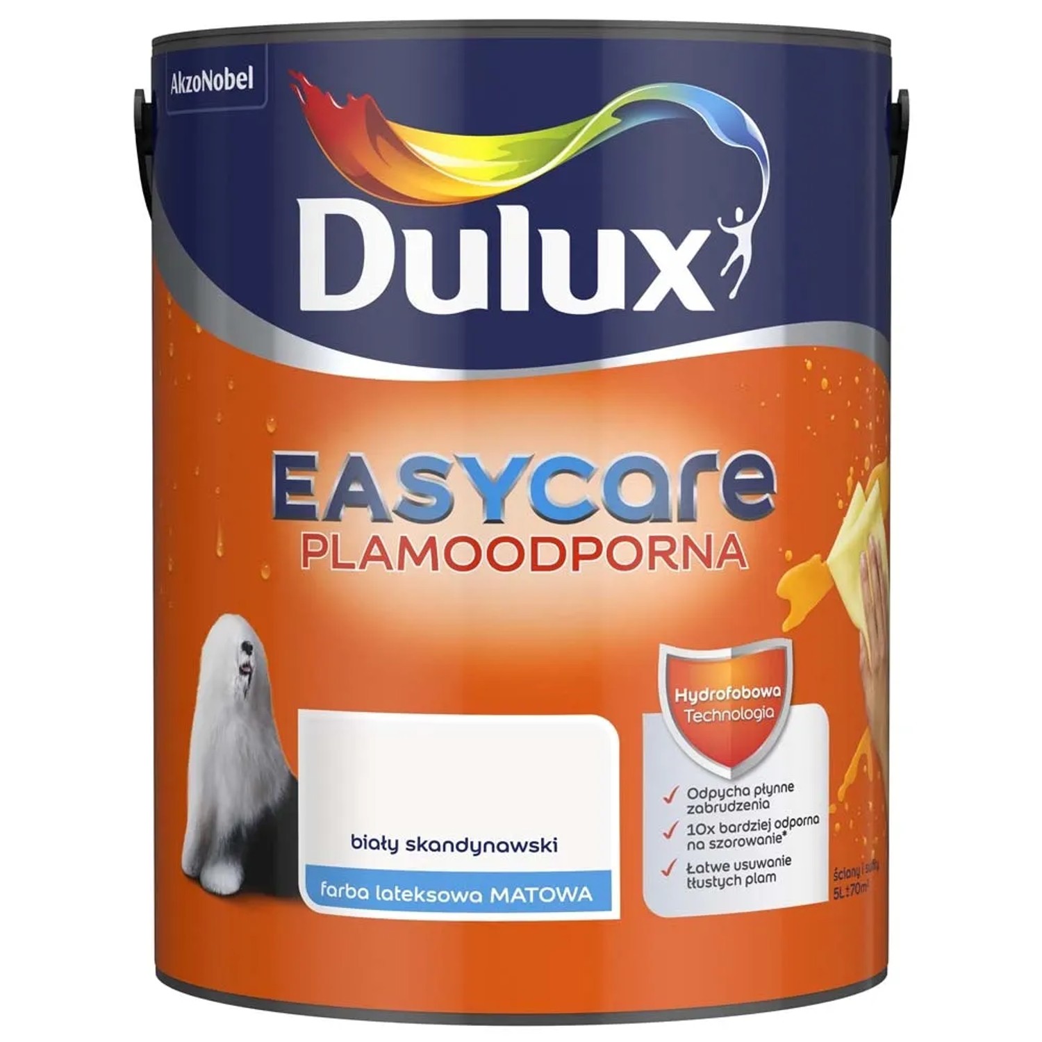 Farba plamoodporna Dulux Easy Care biały skandynawski 5 l