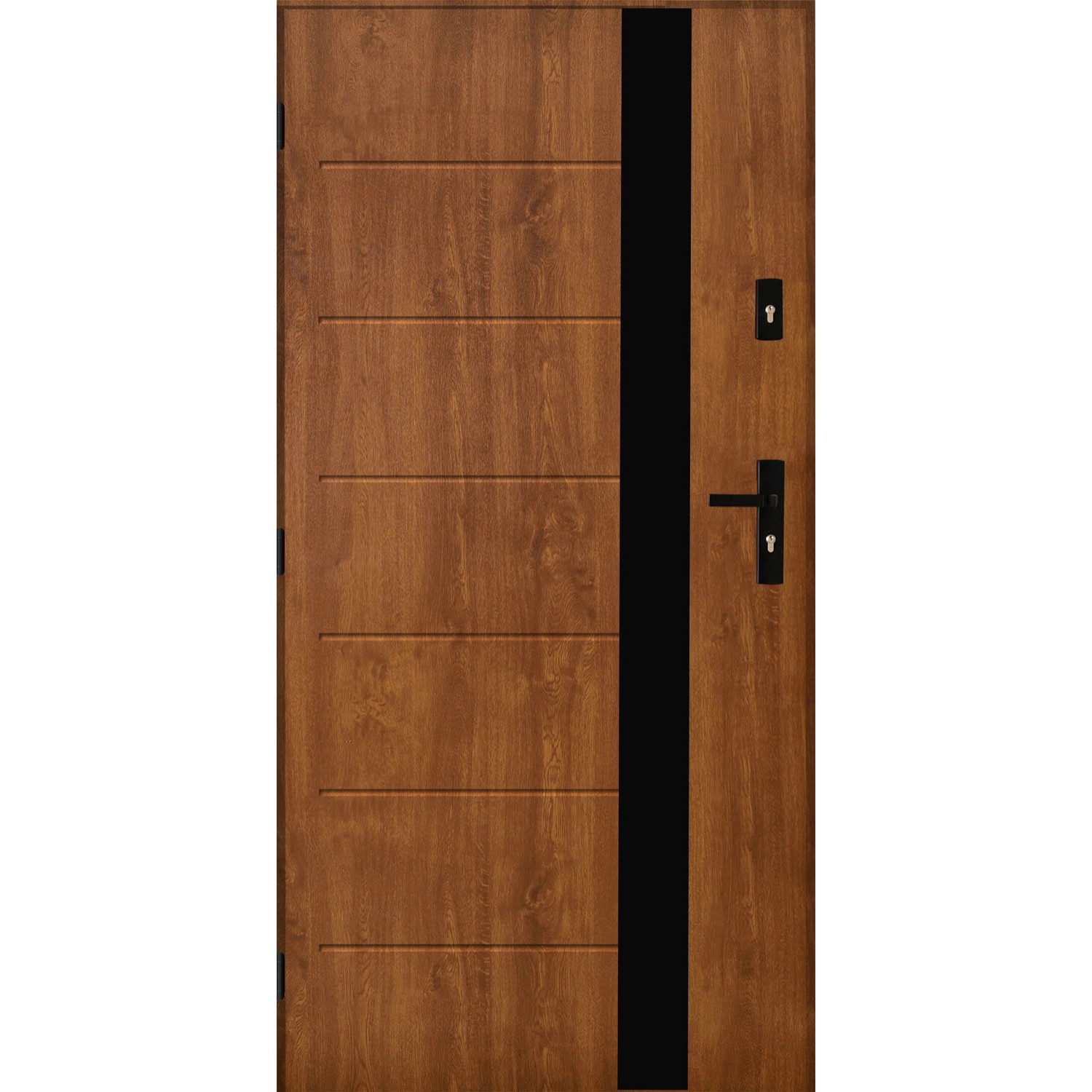 Pantor Drzwi zewnętrzne stalowe Alicante złoty dąb 80L