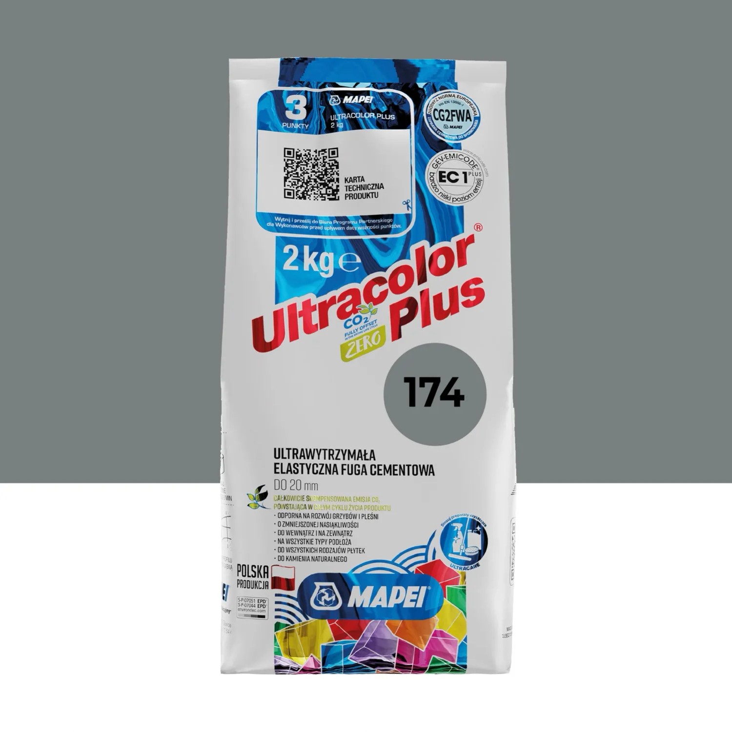Mapei Fuga elastyczna UltraColor Plus 174 tornado 2 kg