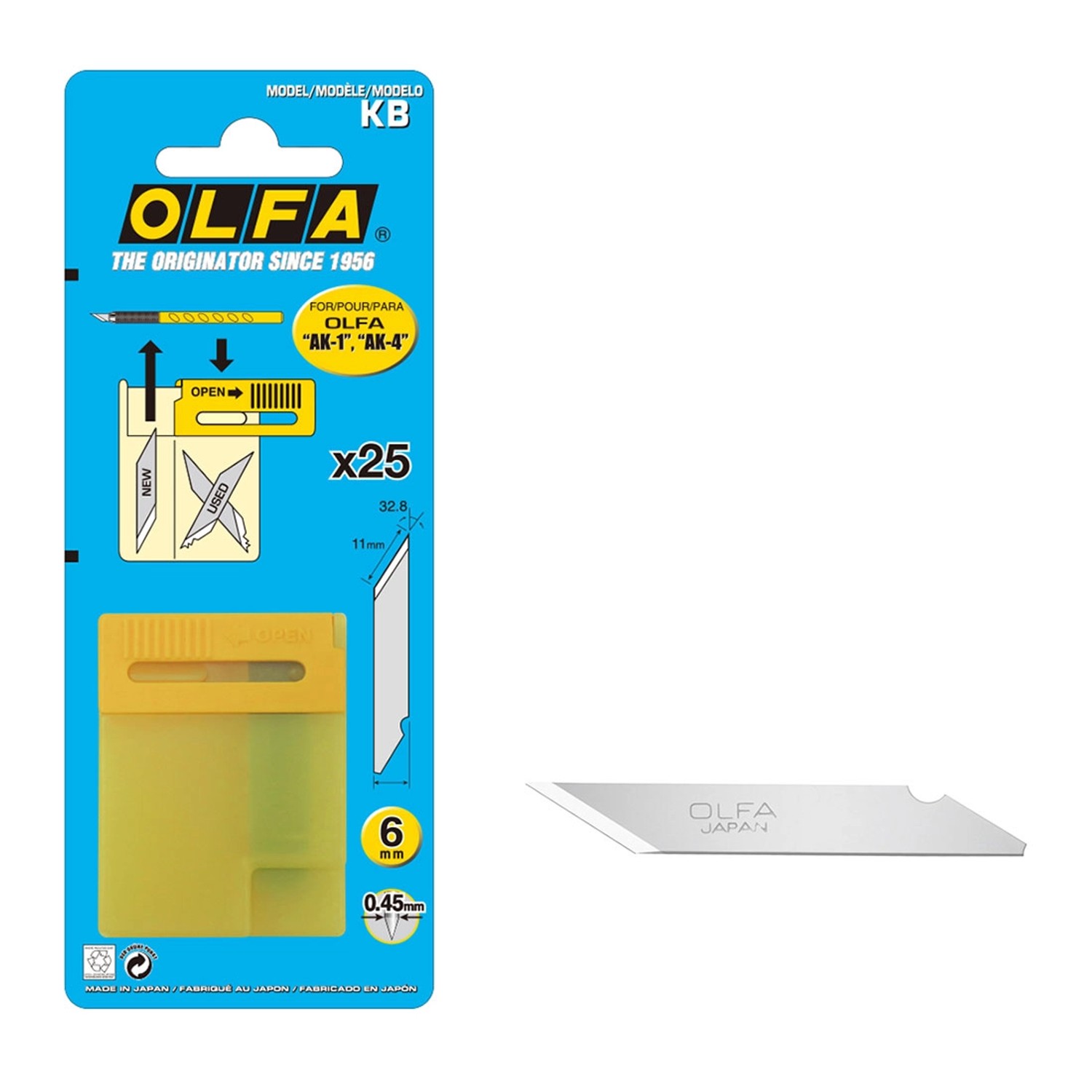 Olfa Ostrza KB do skalpela AK-1, 25 szt.