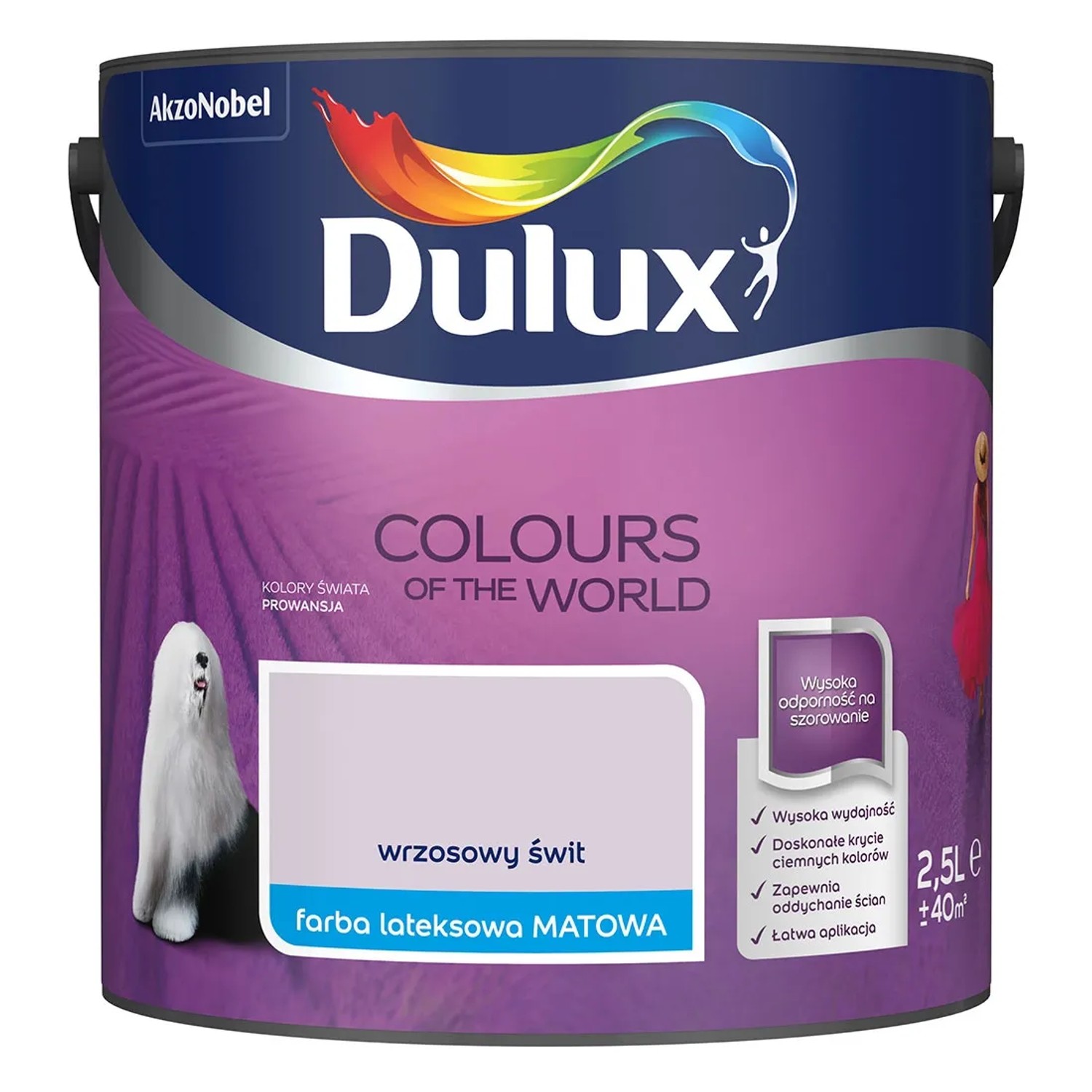 Farba Dulux Kolory Świata wrzosowy świt 2,5 l