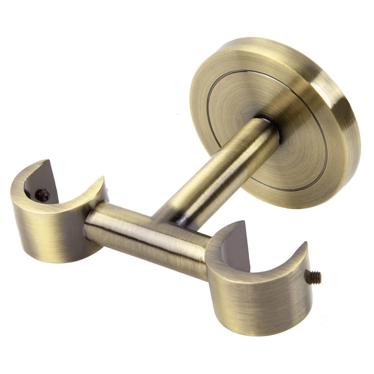 FUSION wspornik podwójny sufitowy antyczny mosiądz