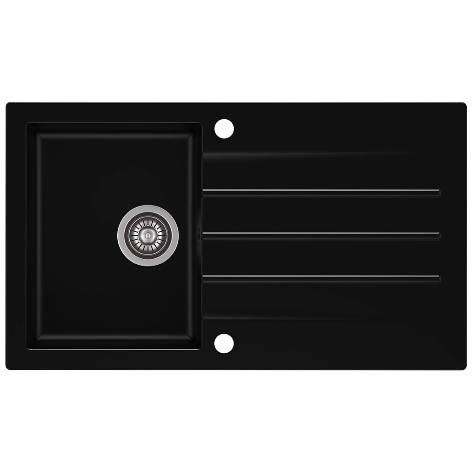 Zlewozmywak Mojito 1-kom. z ociekaczem, czarny 86x50 cm