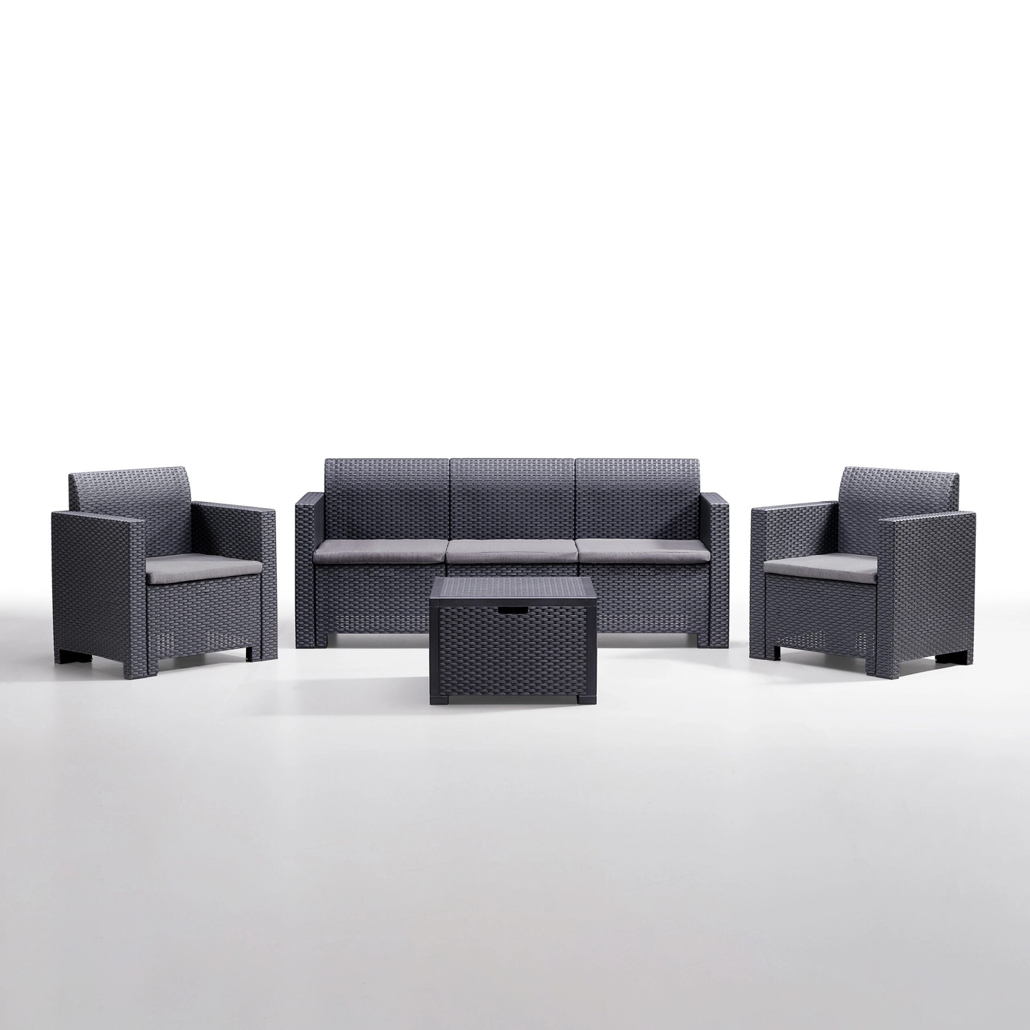 Komplet mebli ogrodowych NEBRASKA antracyt 4-częściowy