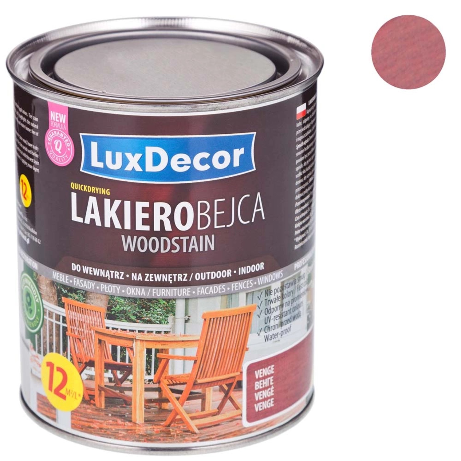 LuxDecor Lakierobejca do drewna wenge 750 ml
