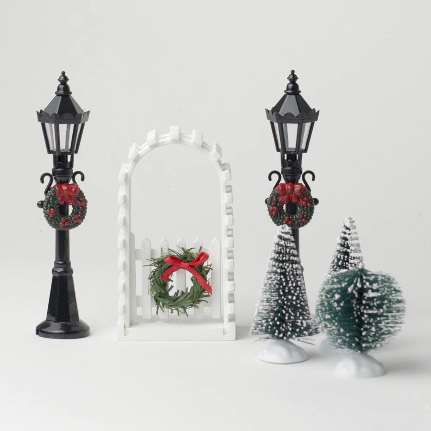 Dekoracja świąteczna Zestaw mini figurek z pergolą