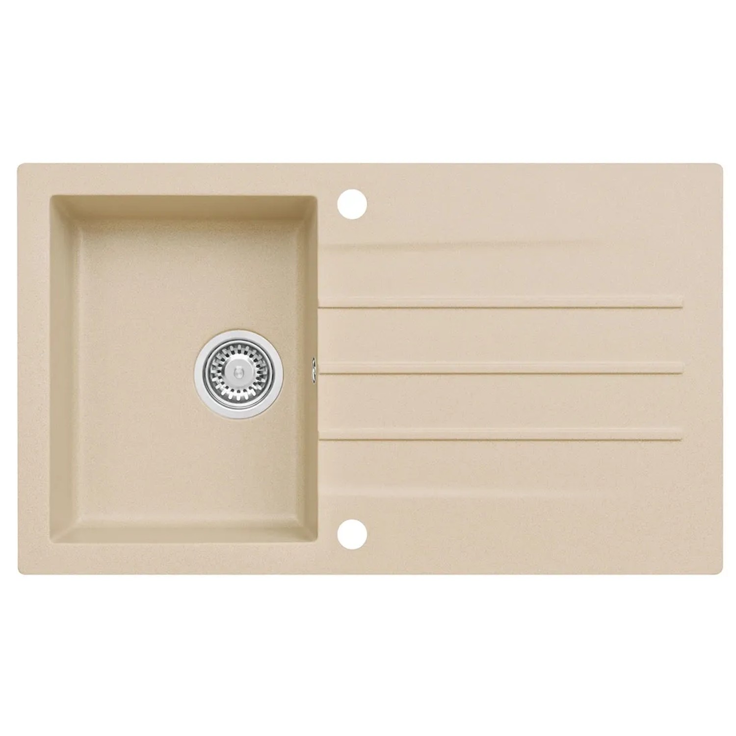 Zlewozmywak Mojito 1-kom. z ociekaczem, beżowy 86x50 cm