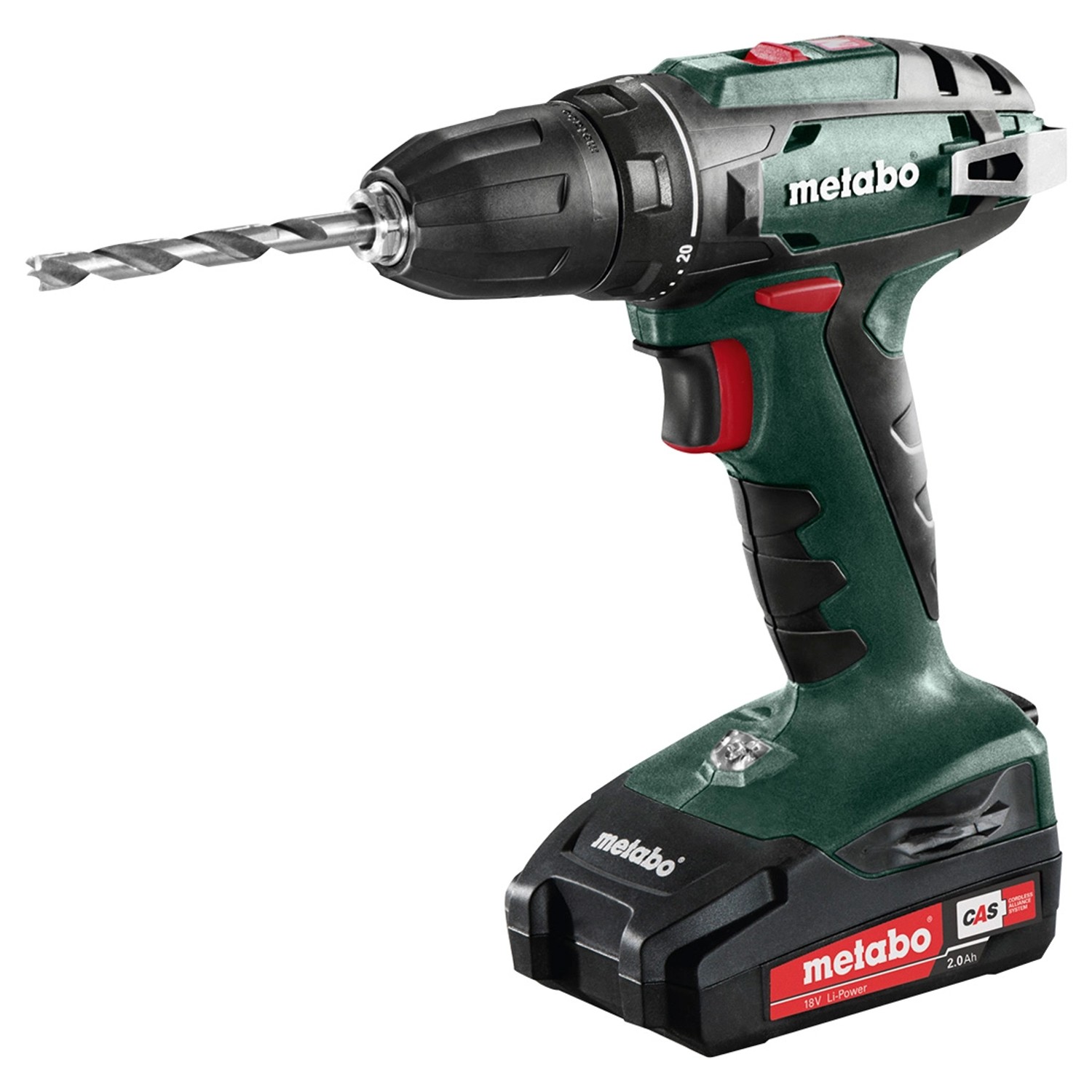 Metabo Wiertarko-wkrętarka akumulatorowa BS 18 18V 2x2,0 Ah