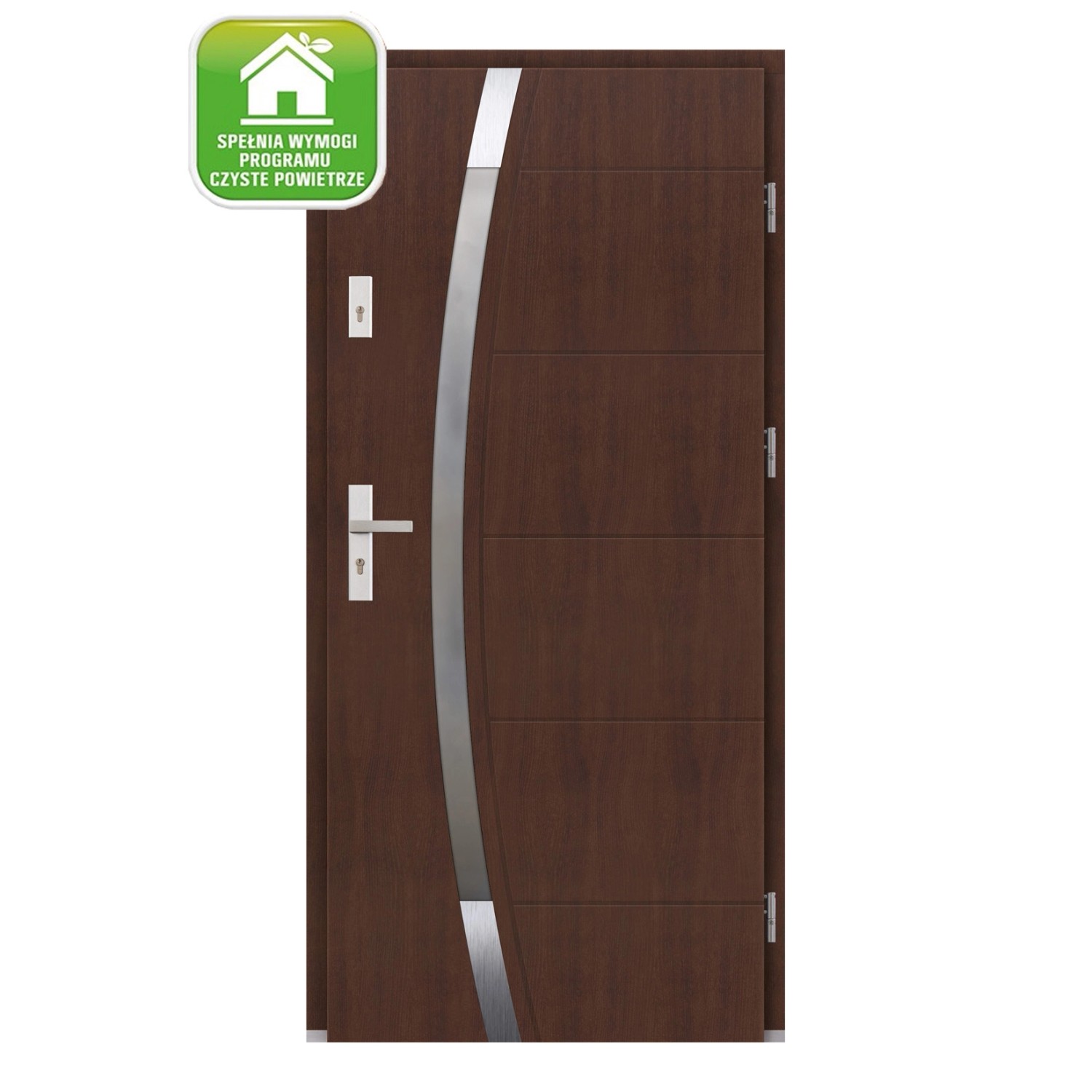 El Prema Drzwi zewnętrzne drewniane Campos orzech 90P