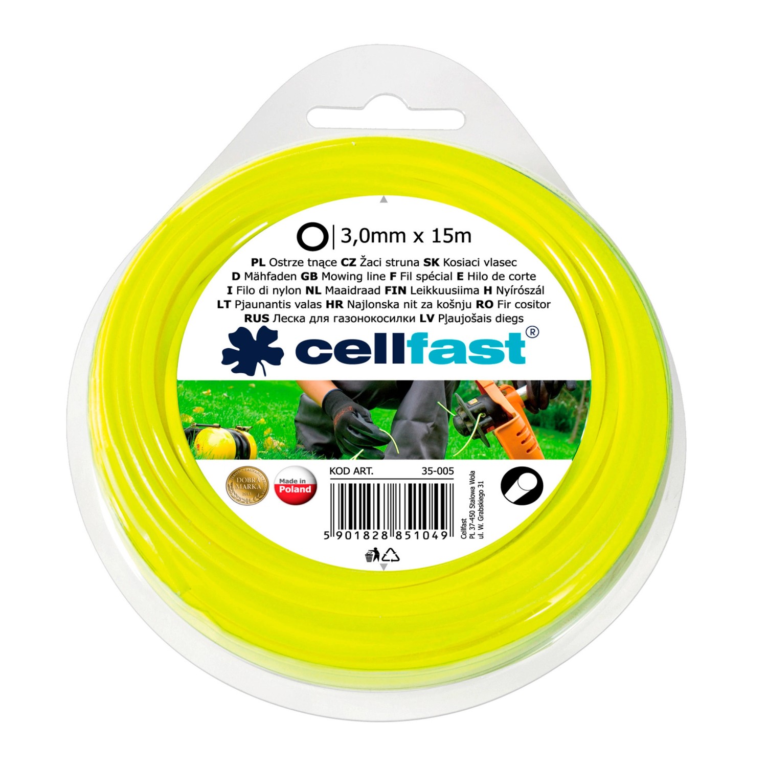 Żyłka tnąca Standard - okrągła 3 mm x 15 m