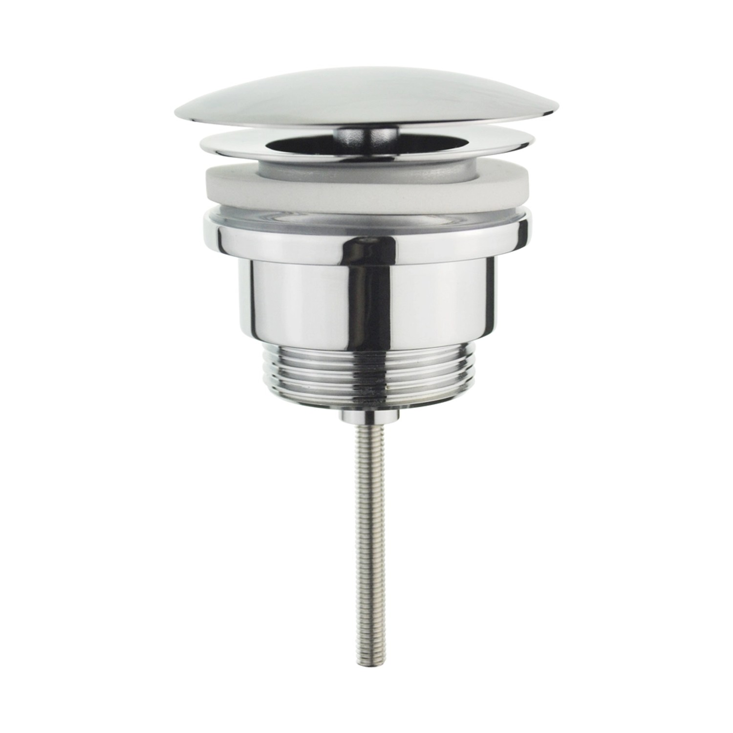 Korek klik-klak do umywalki otwarty z przelewem / bez przelewu chrom