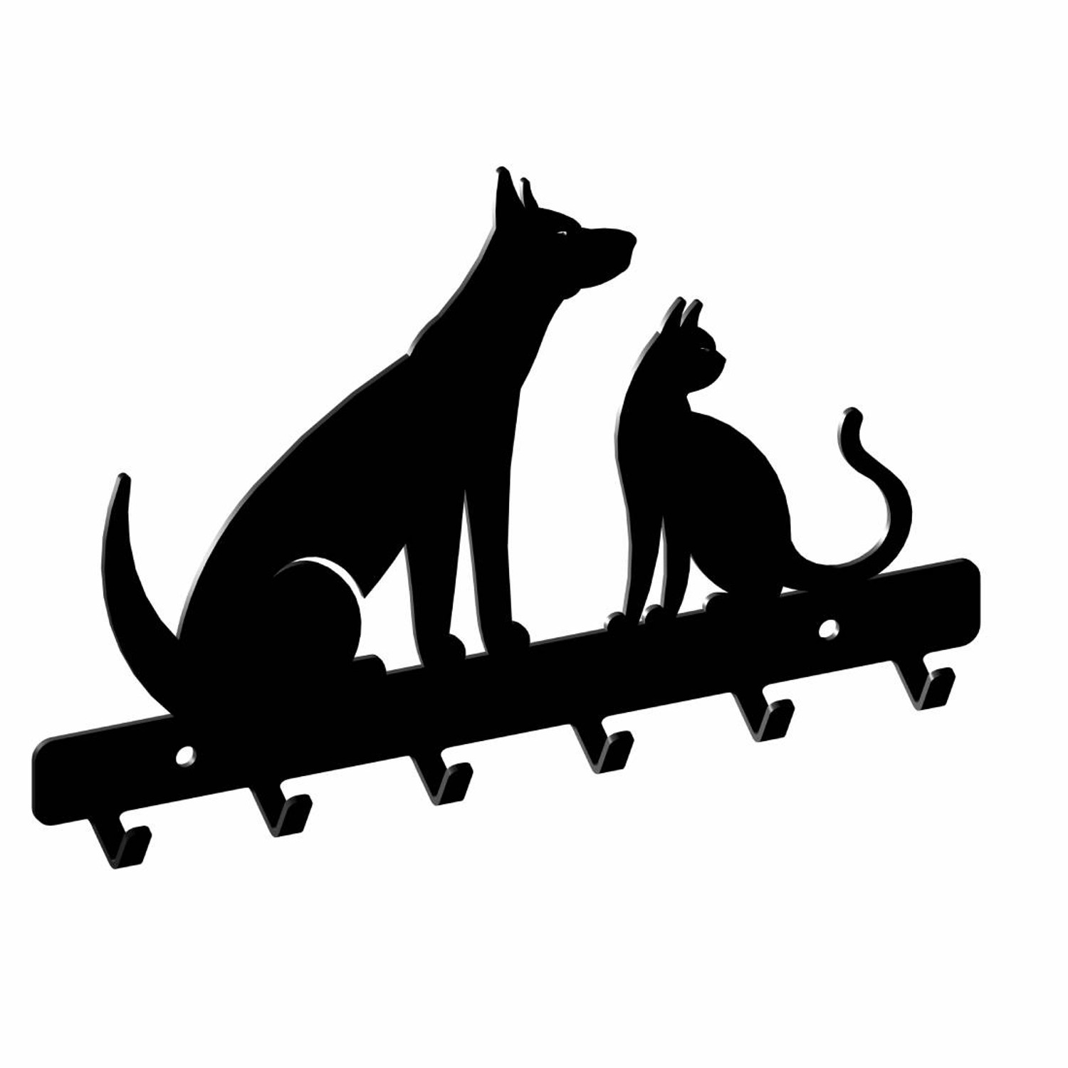 Gamet Wieszak na klucze Pies z Kotem czarny 200 mm