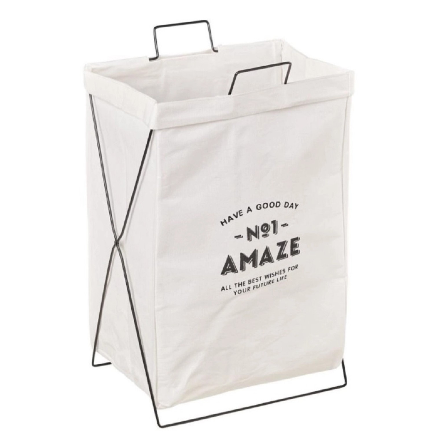 Kosz na pranie biały składany - LKO-09