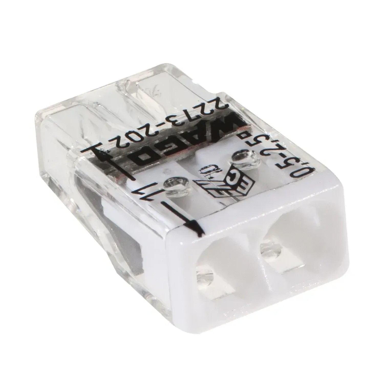 Wago Szybkozłączka mini 2x2,5mm biała 100szt.