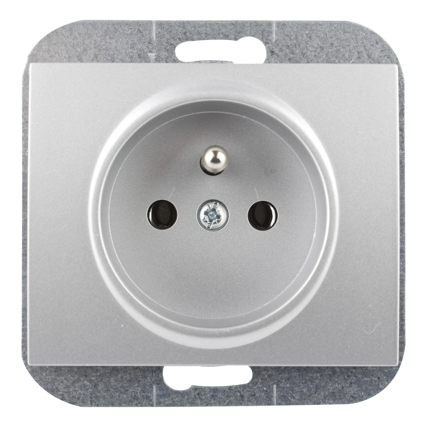 Abex Gniazdo Nova Moduł 2P+Z srebrne