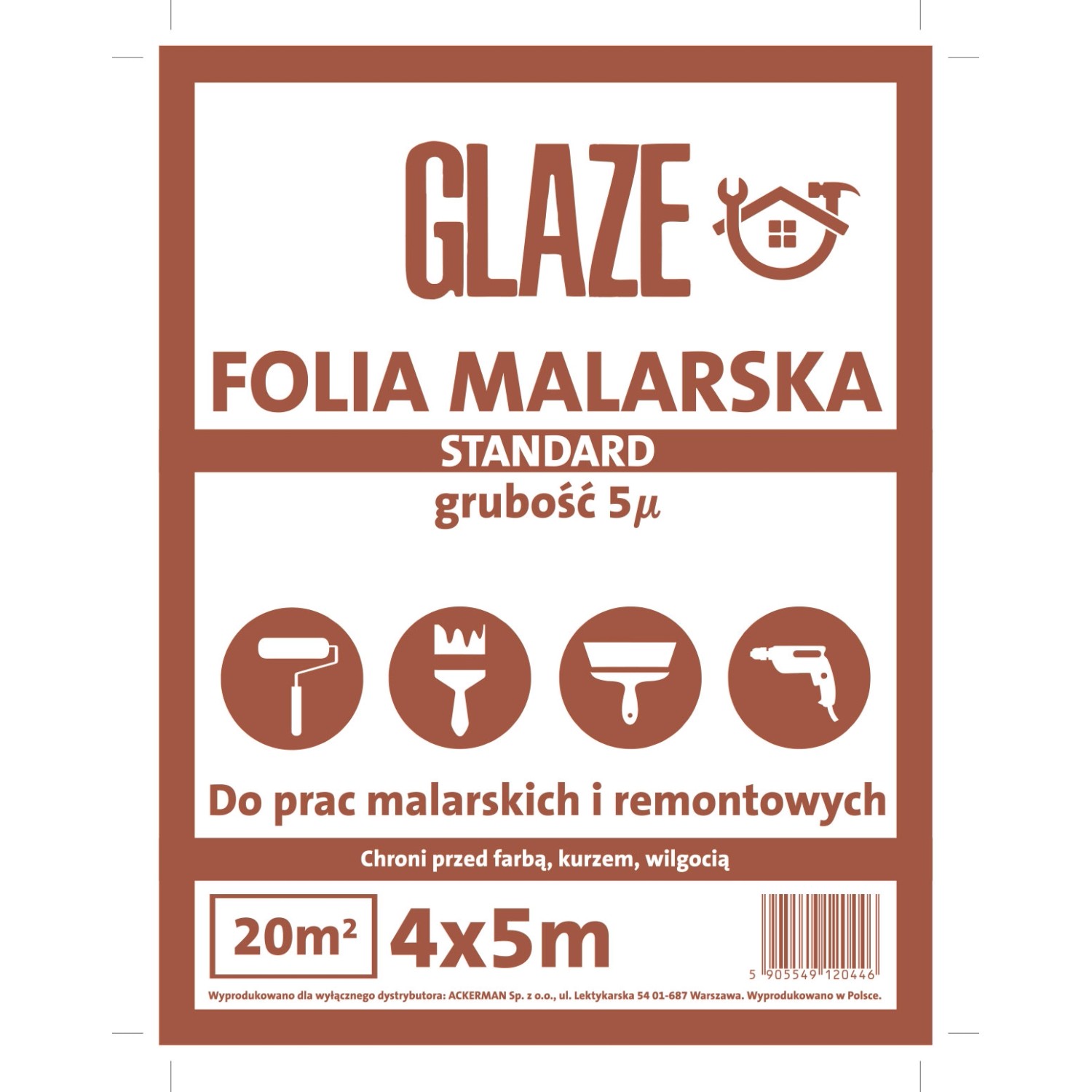 Folia Malarska Glaze standard 5 mik. 4 x 5 m