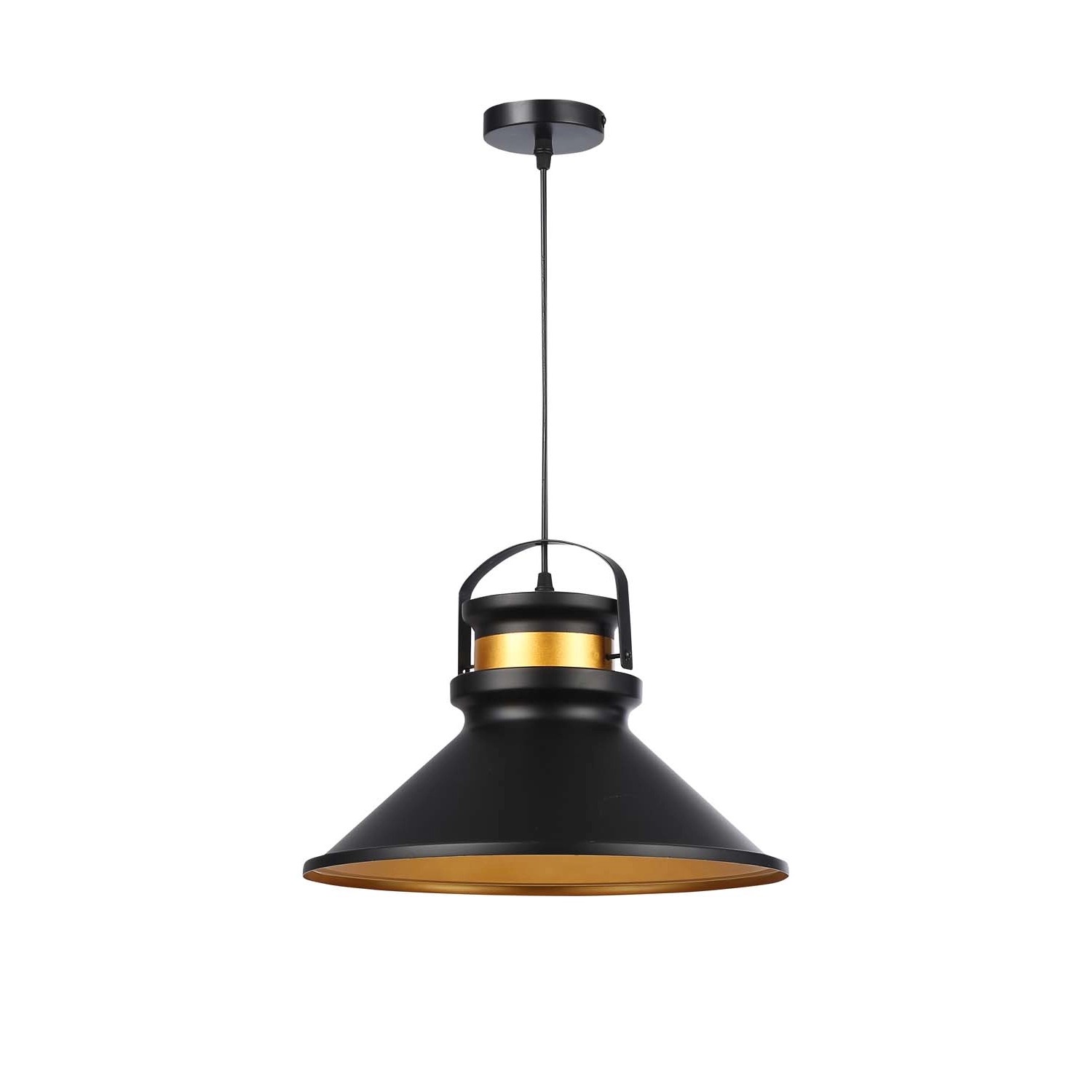 DPM Oprawa wisząca TAO 1xE27 60W 37 cm czerń+miedź