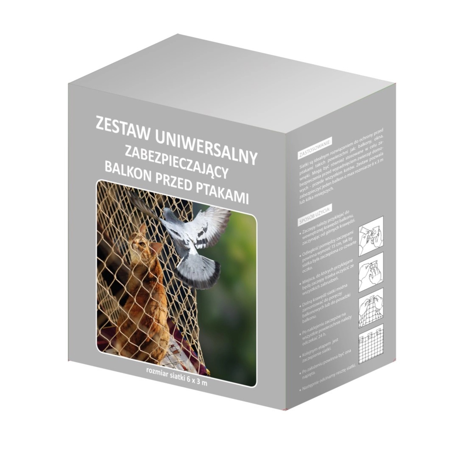 Siatka ochronna zestaw balkonowy